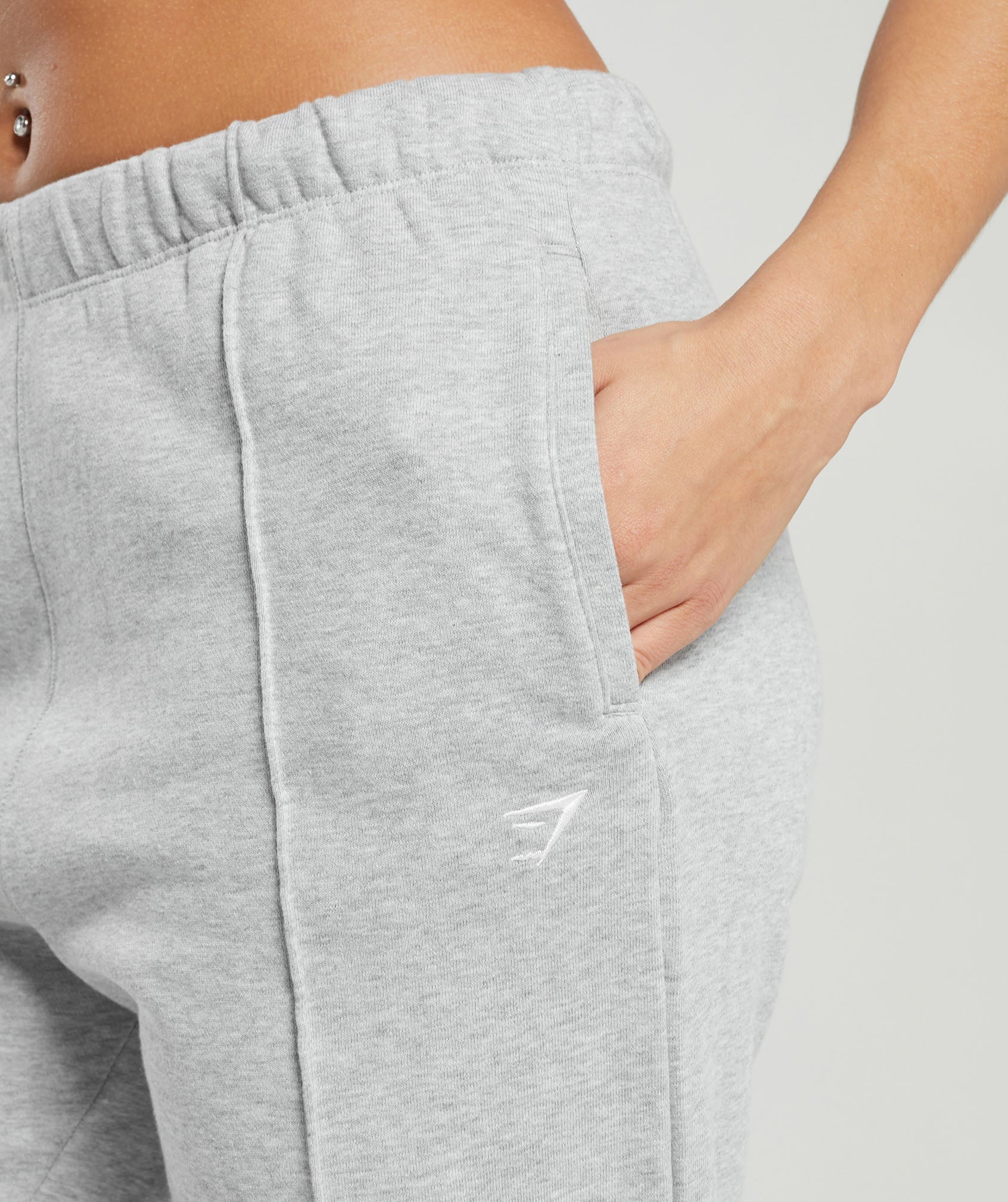 Lifting Straight Leg Joggers in Light Grey Core Marl - view 5