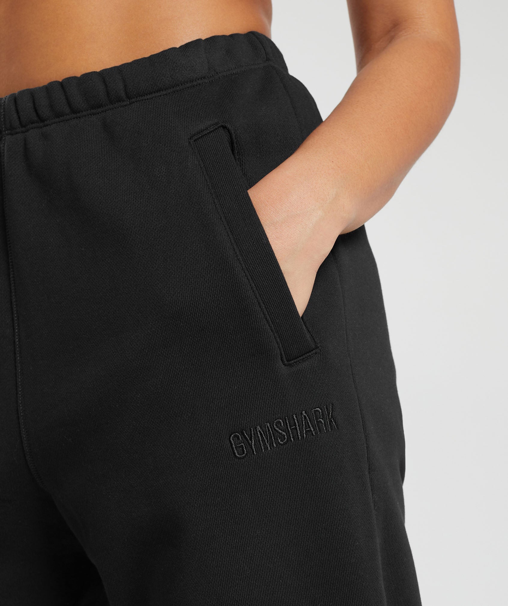 Heavyweight Loopback Sweat Joggers in Black - view 6