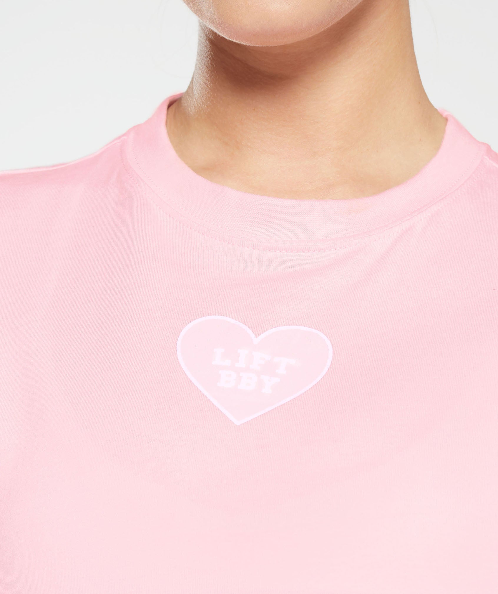 Love Hearts Oversized T-Shirt in Dolly Pink - view 5