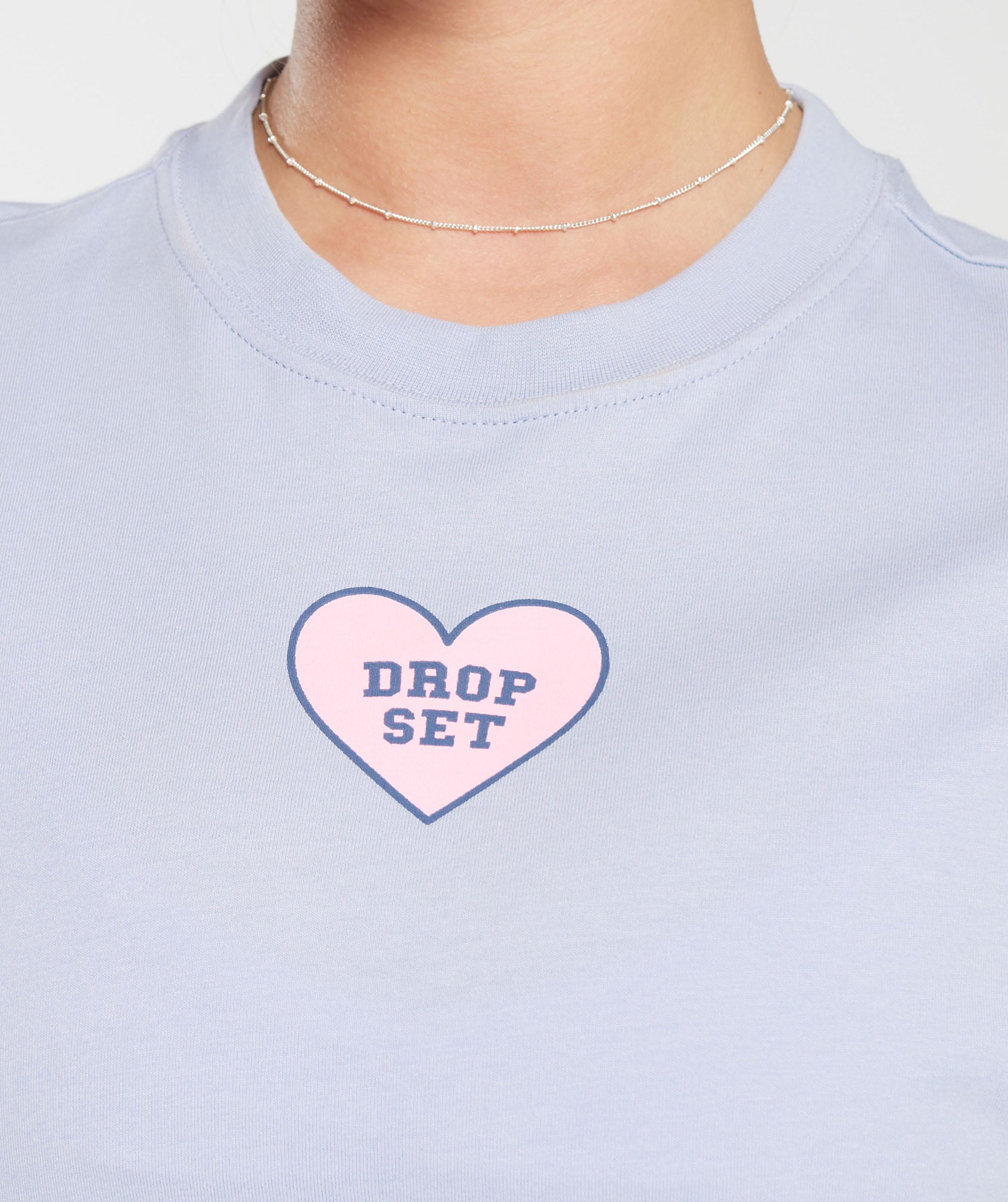 Love Hearts Oversized T-Shirt in Silver Lilac - view 6