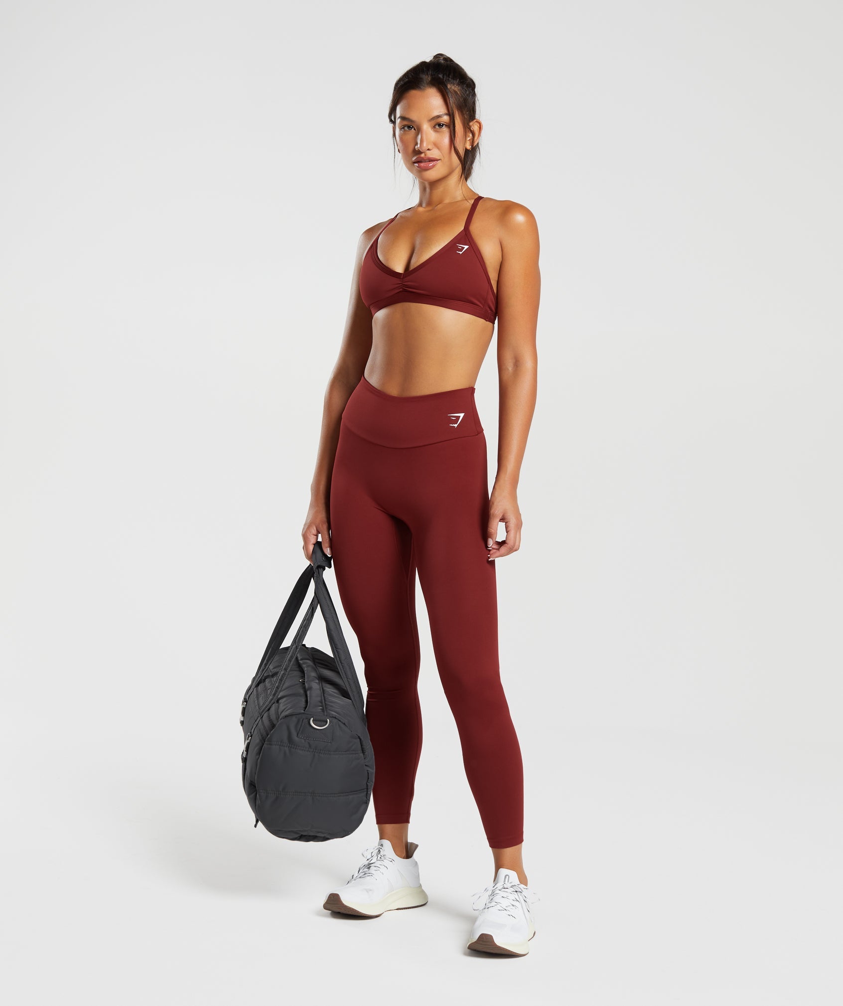 Minimal Sports Bra in Spiced Red - view 3