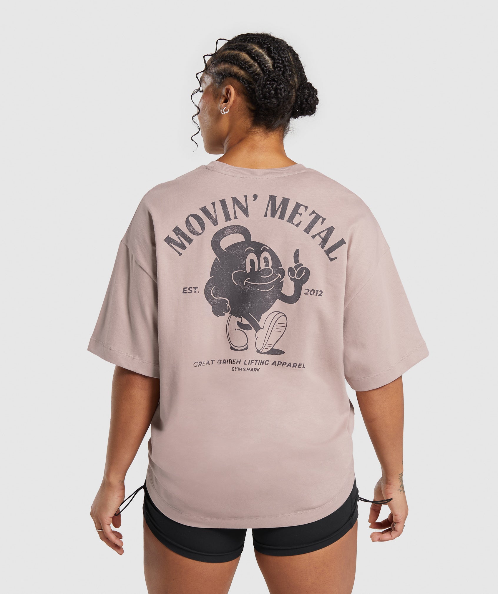 Movin' Metal T-Shirt in Stone Pink