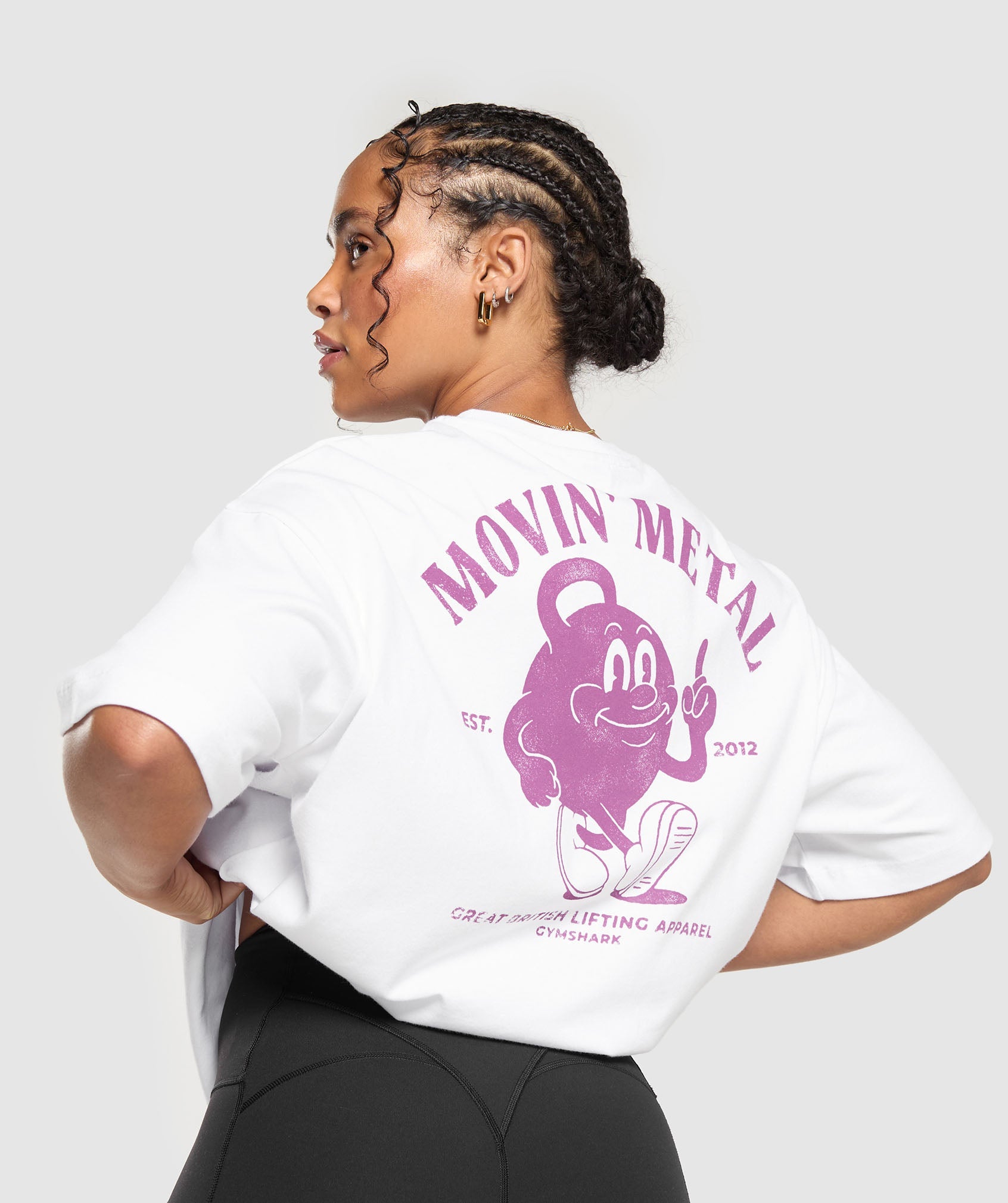 Movin' Metal T-Shirt in White - view 7