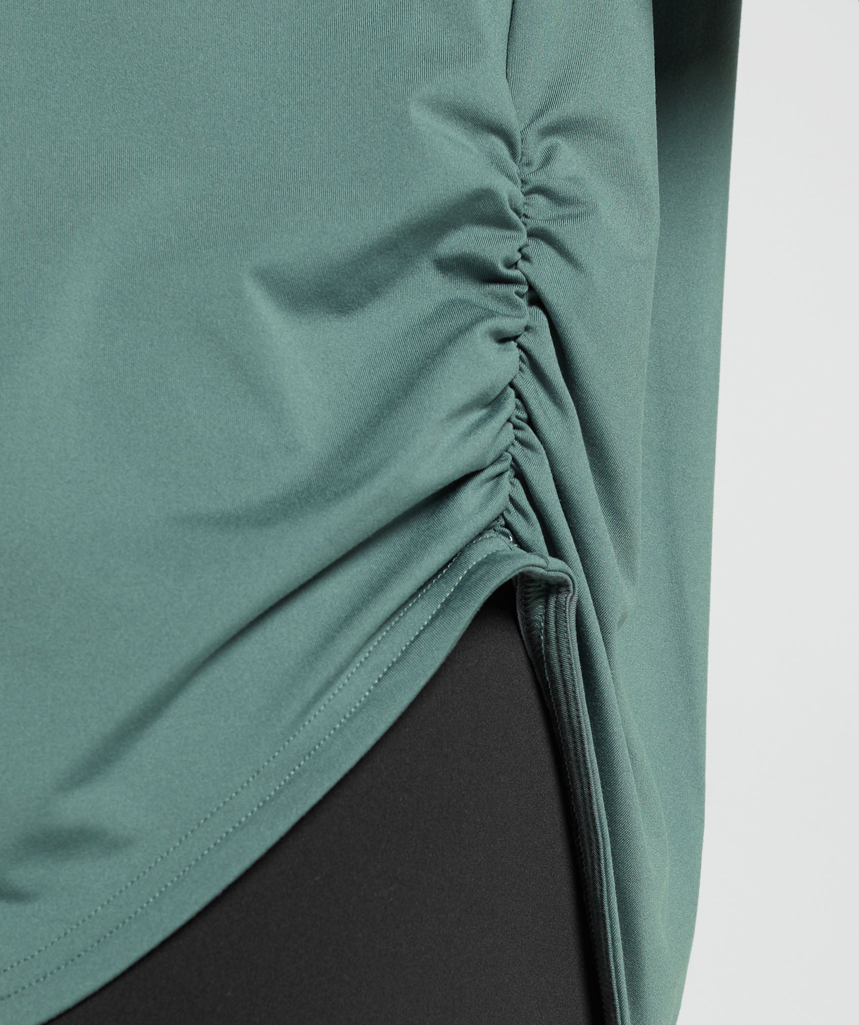 Oversized Ruched T-Shirt in Cargo Teal - view 5