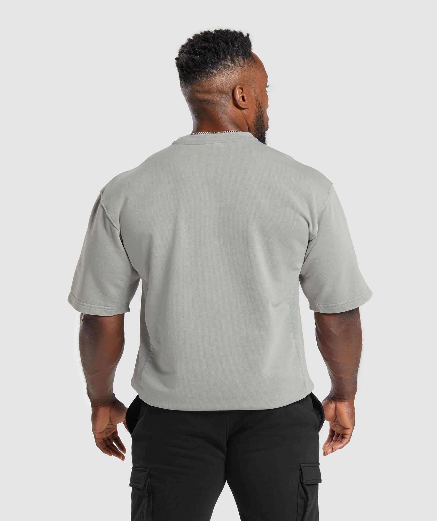 Power Washed Short Sleeve Crew in Smokey Grey - view 2
