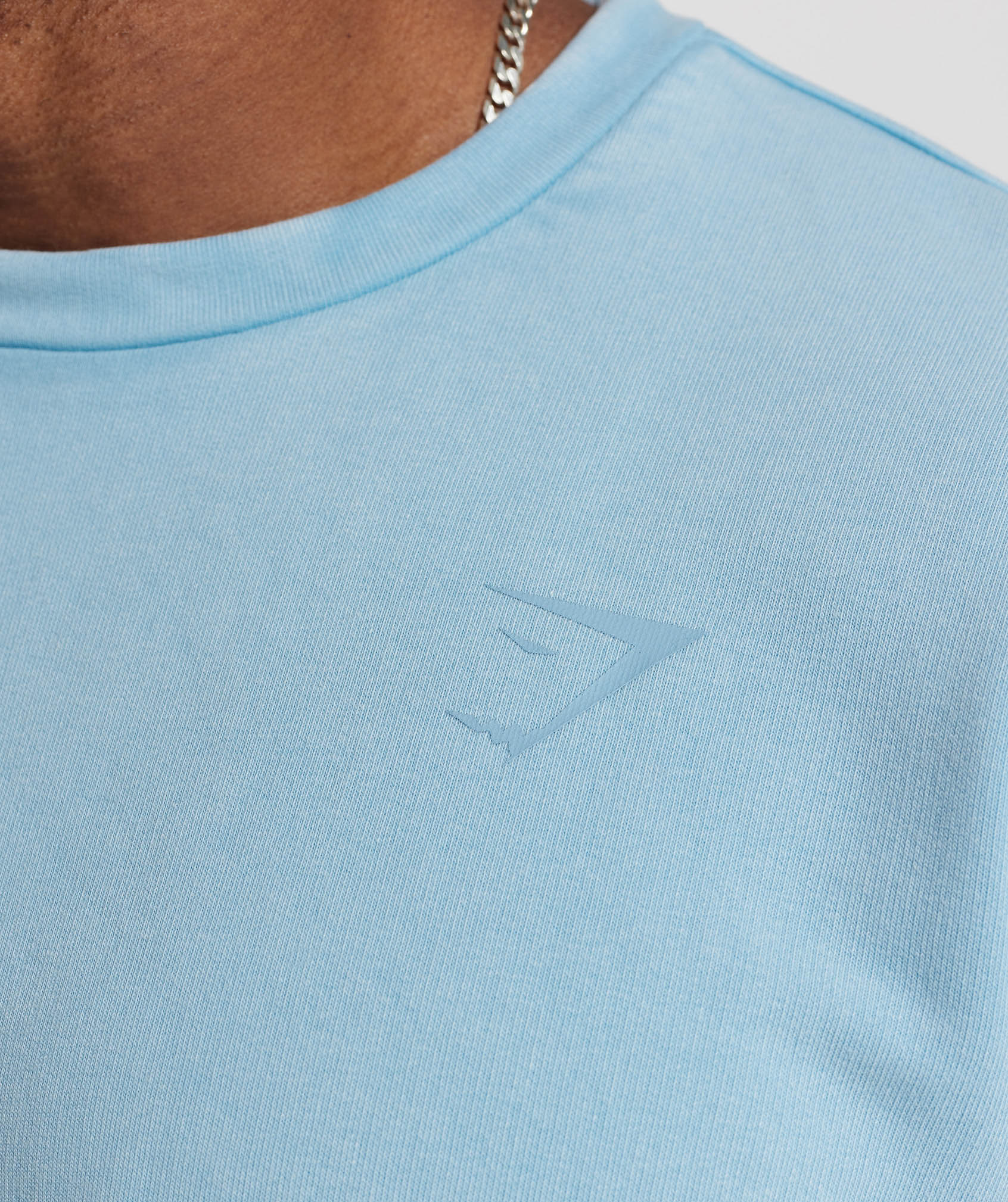 Power Washed Short Sleeve Crew in Ozone Blue - view 5