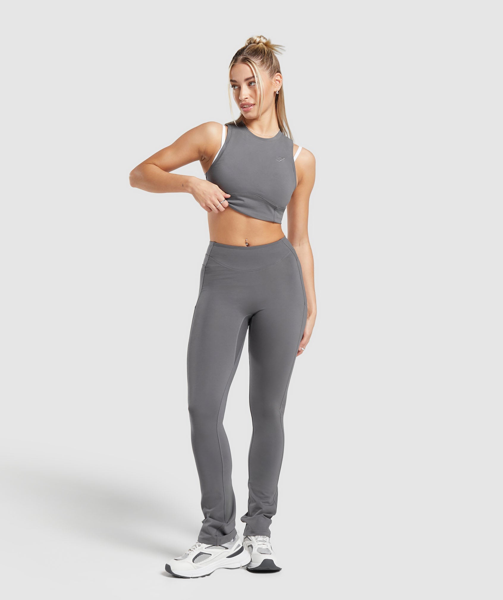 Rest Day Cotton Contour Tank in Brushed Grey - view 4