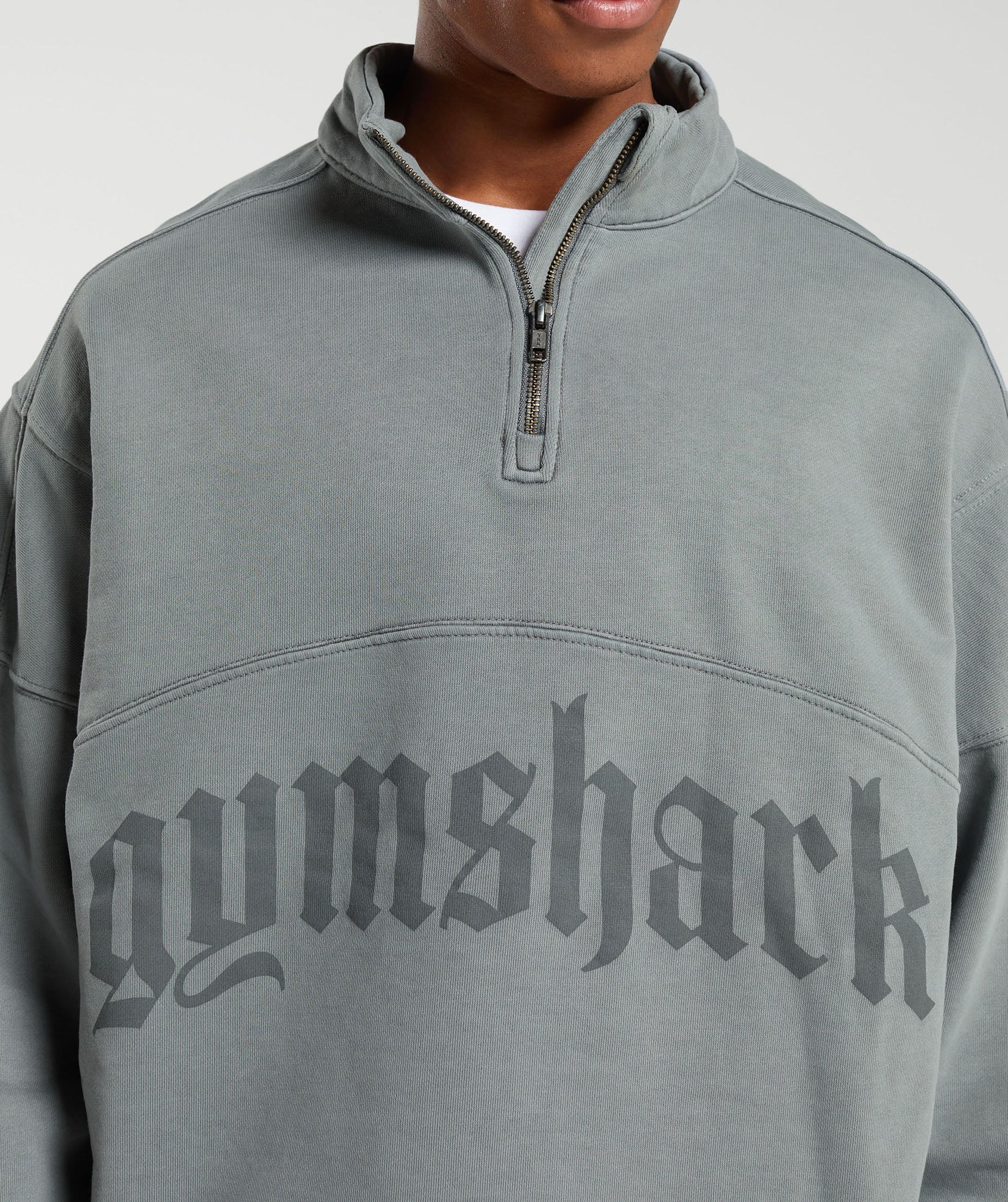 Heavyweight 1/4 Zip in Smokey Grey - view 6