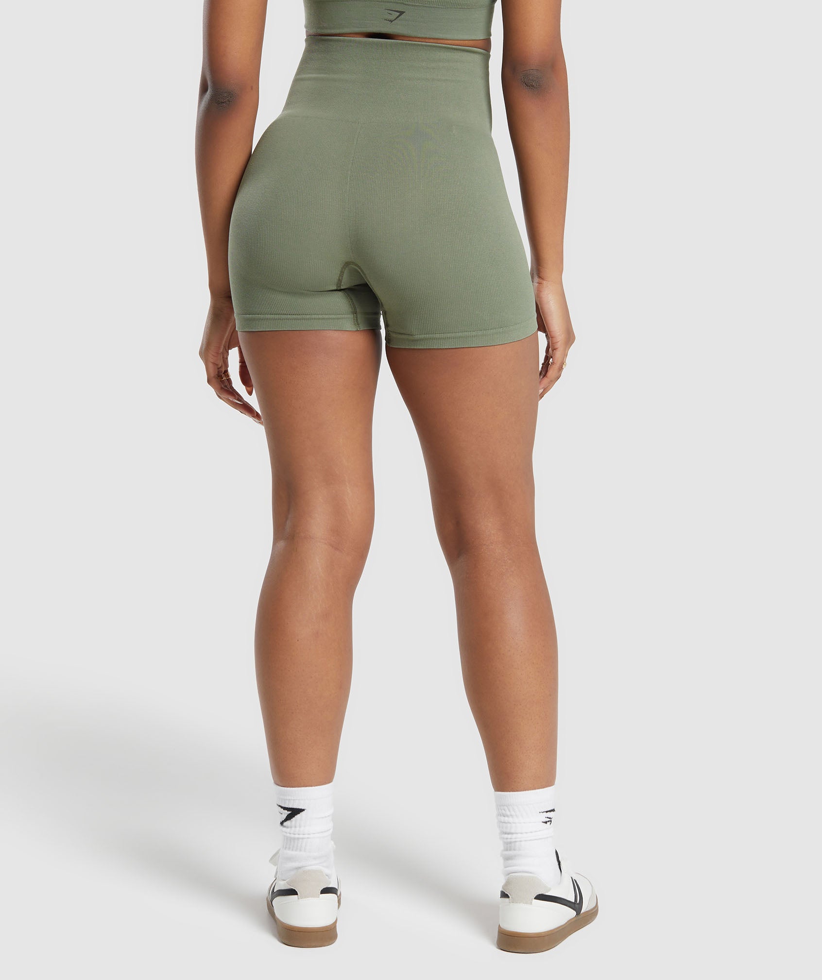 Ribbed Cotton Seamless Shorts