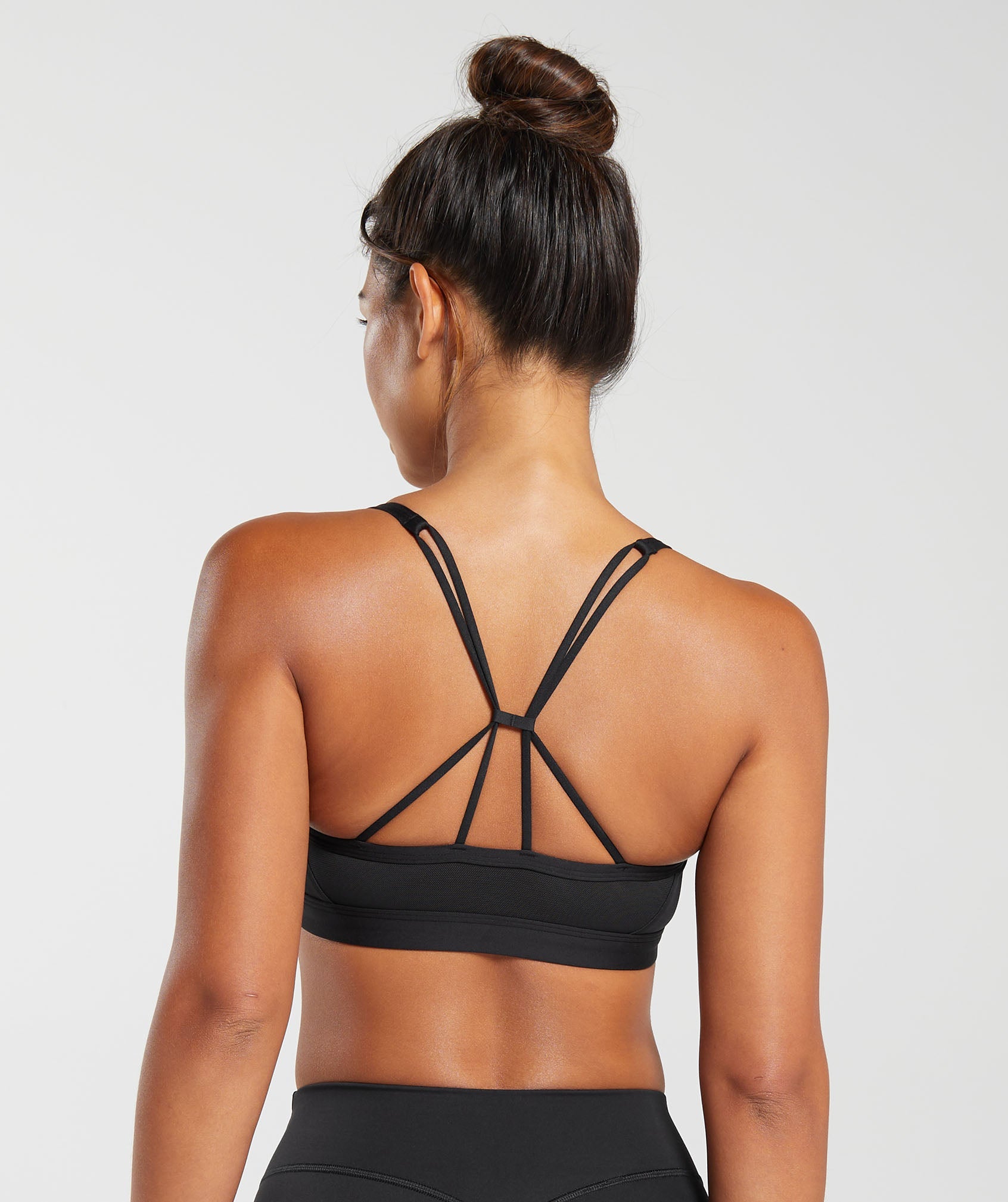 Light Support High Stretch Ruched Backless Sports Bra