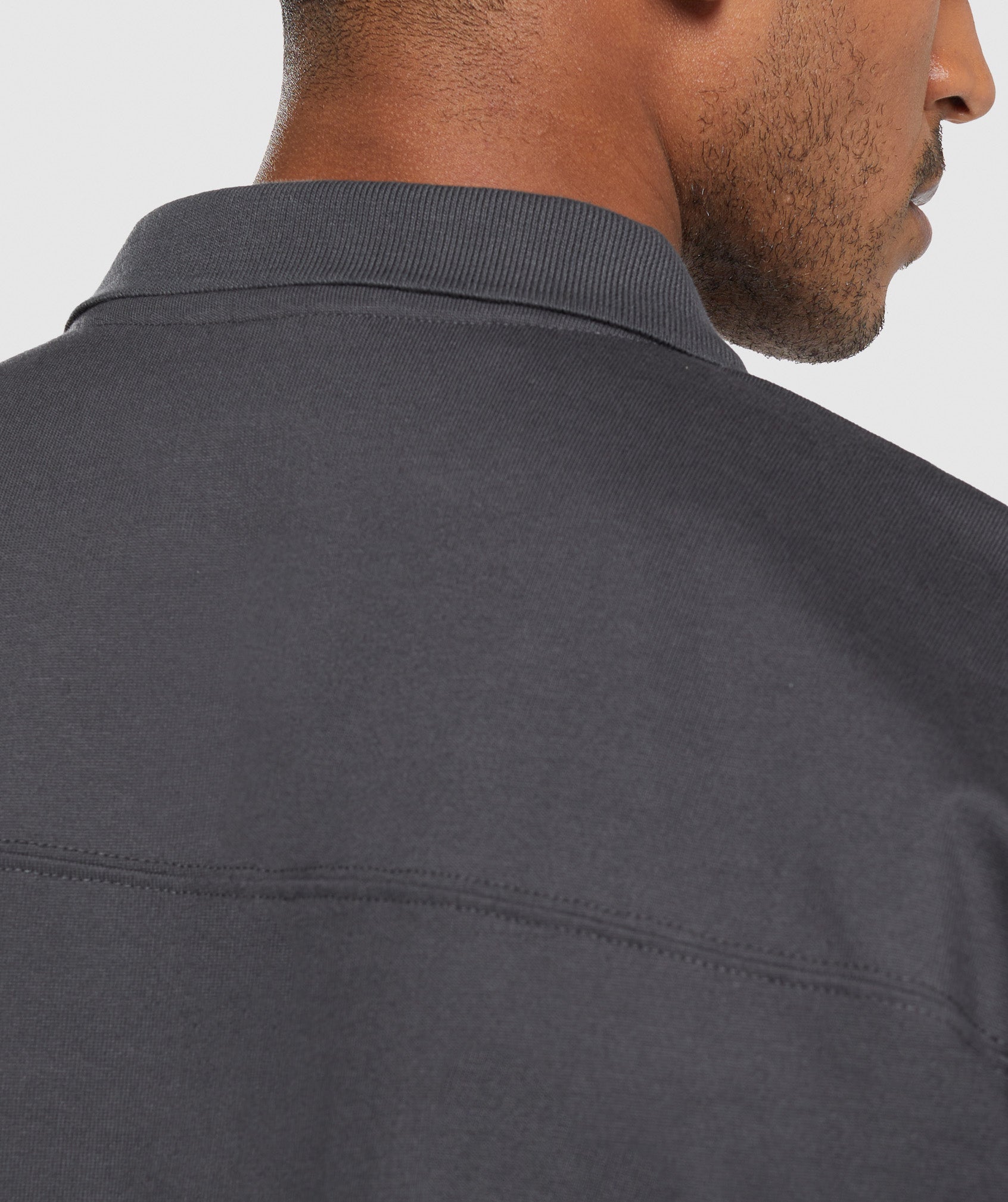Short Sleeve Polo in Onyx Grey - view 6