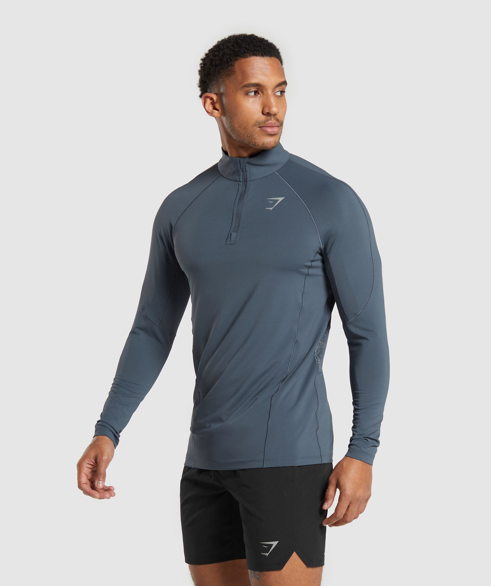 Speed 1/4 Zip in Titanium Blue - view 4