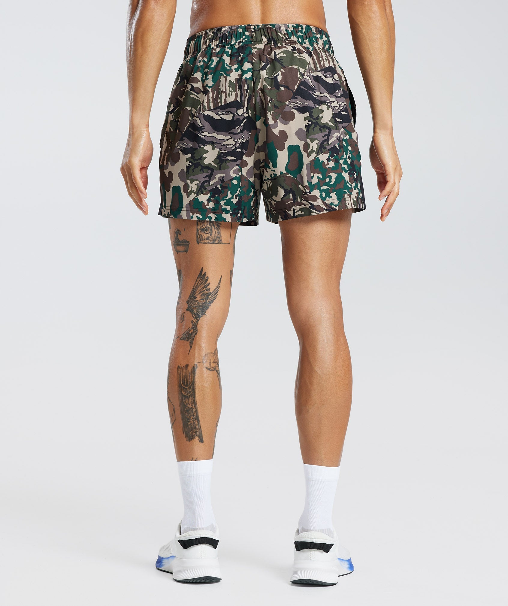 Sport 5" Shorts in Cement Brown/Black Print - view 2