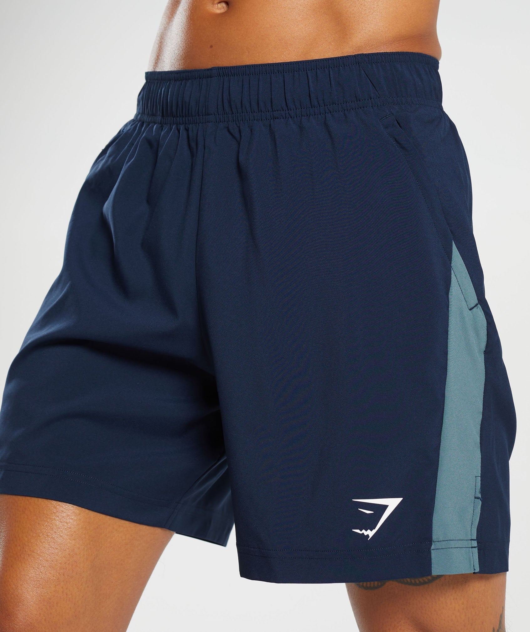 Sport  7" Shorts in Navy/Denim Teal - view 6