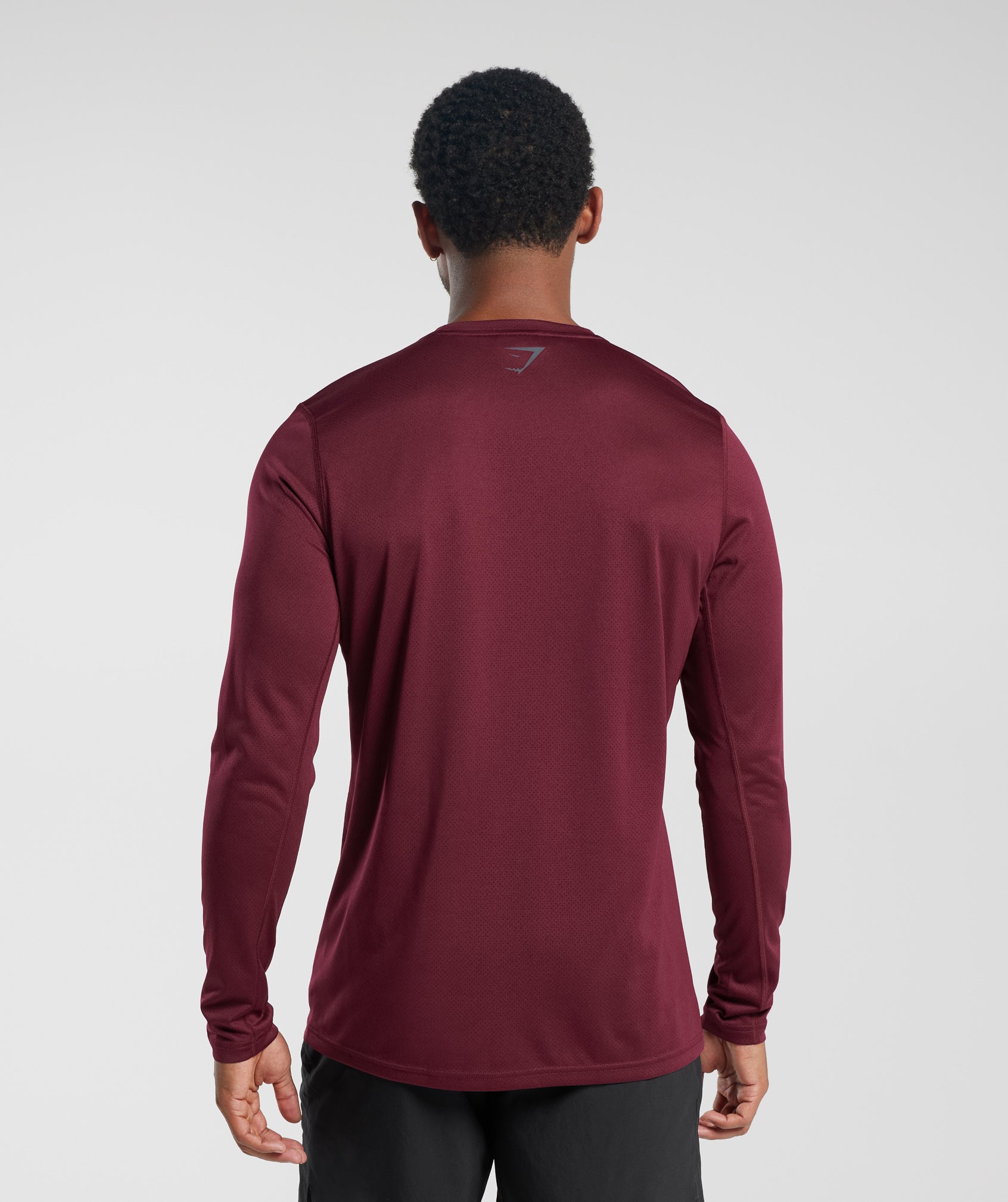 Sport Long Sleeve T-Shirt in Plum Pink/Black Marl - view 2