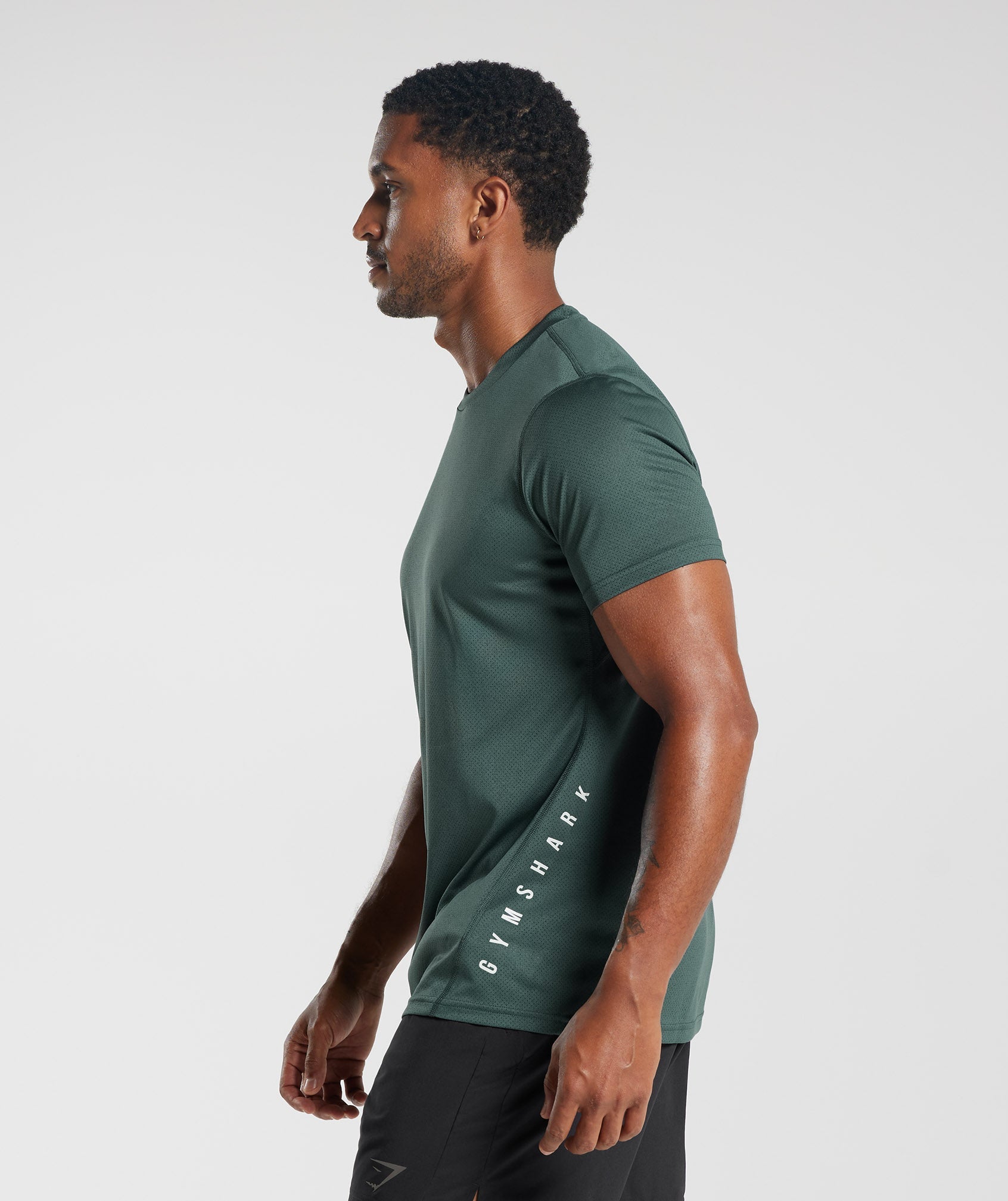 Sport T-Shirt in Fog Green/Black Marl - view 3