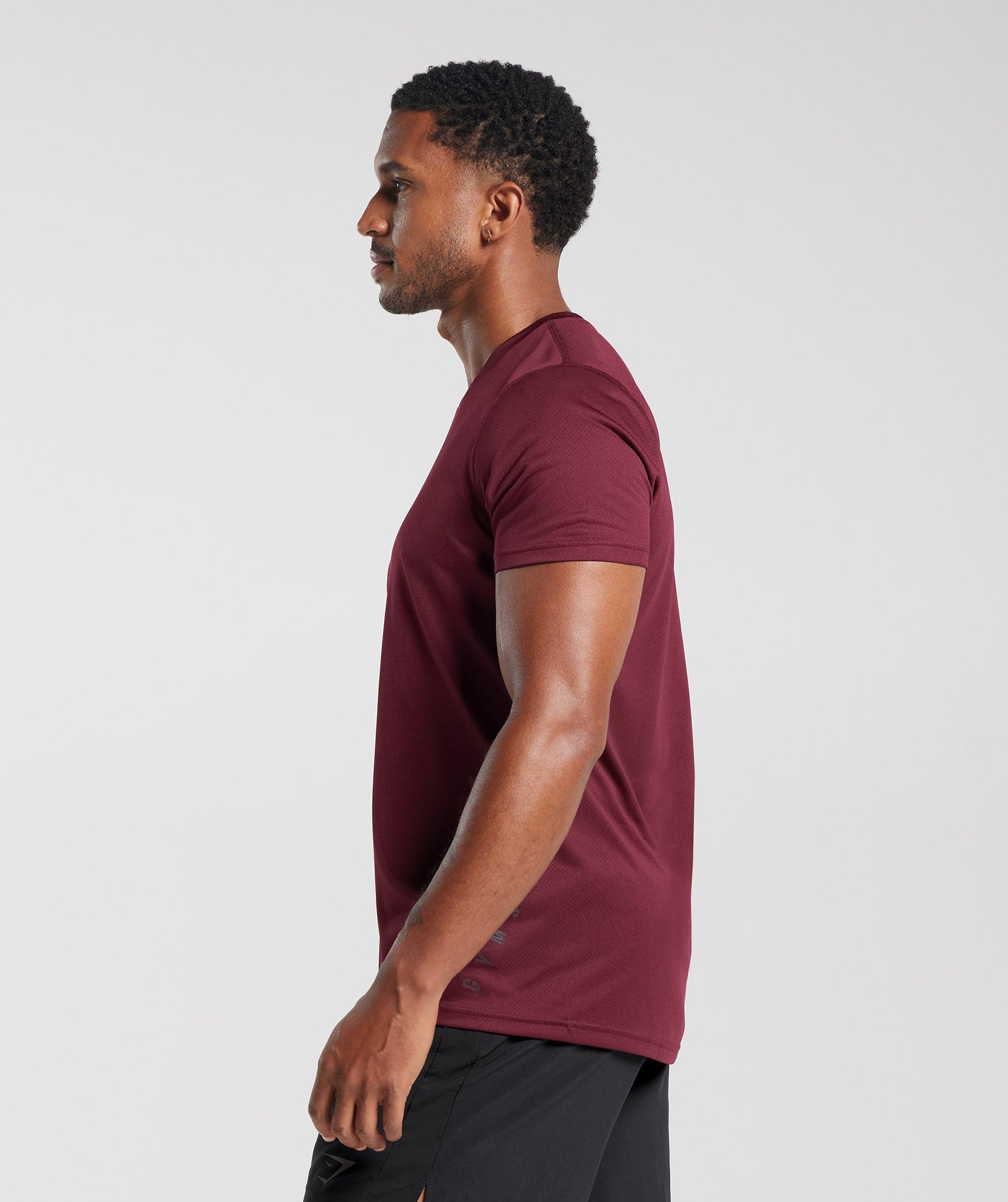 Sport T-Shirt in Plum Pink/Black Marl - view 3