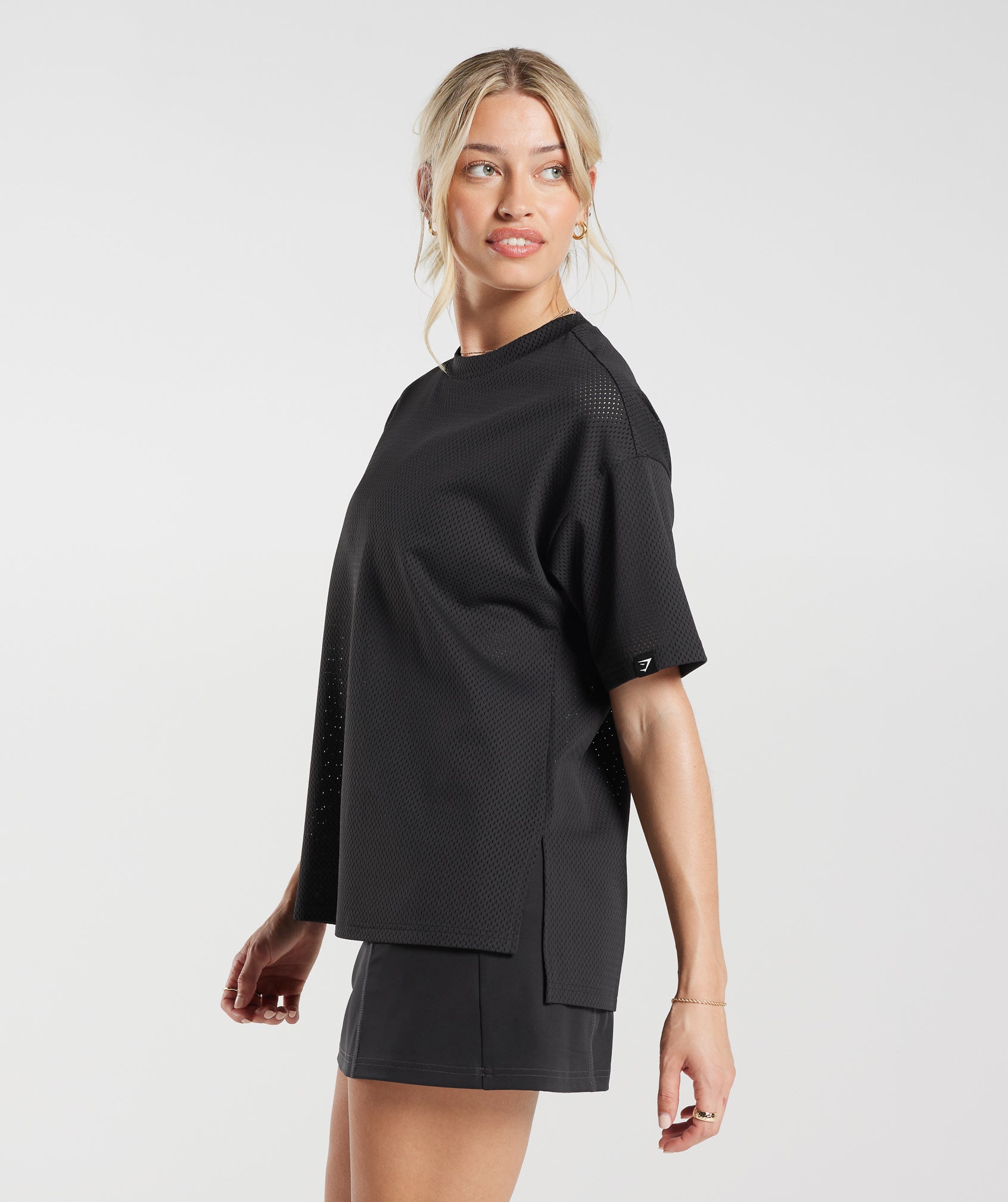 Sport Mesh T-Shirt in Black - view 3