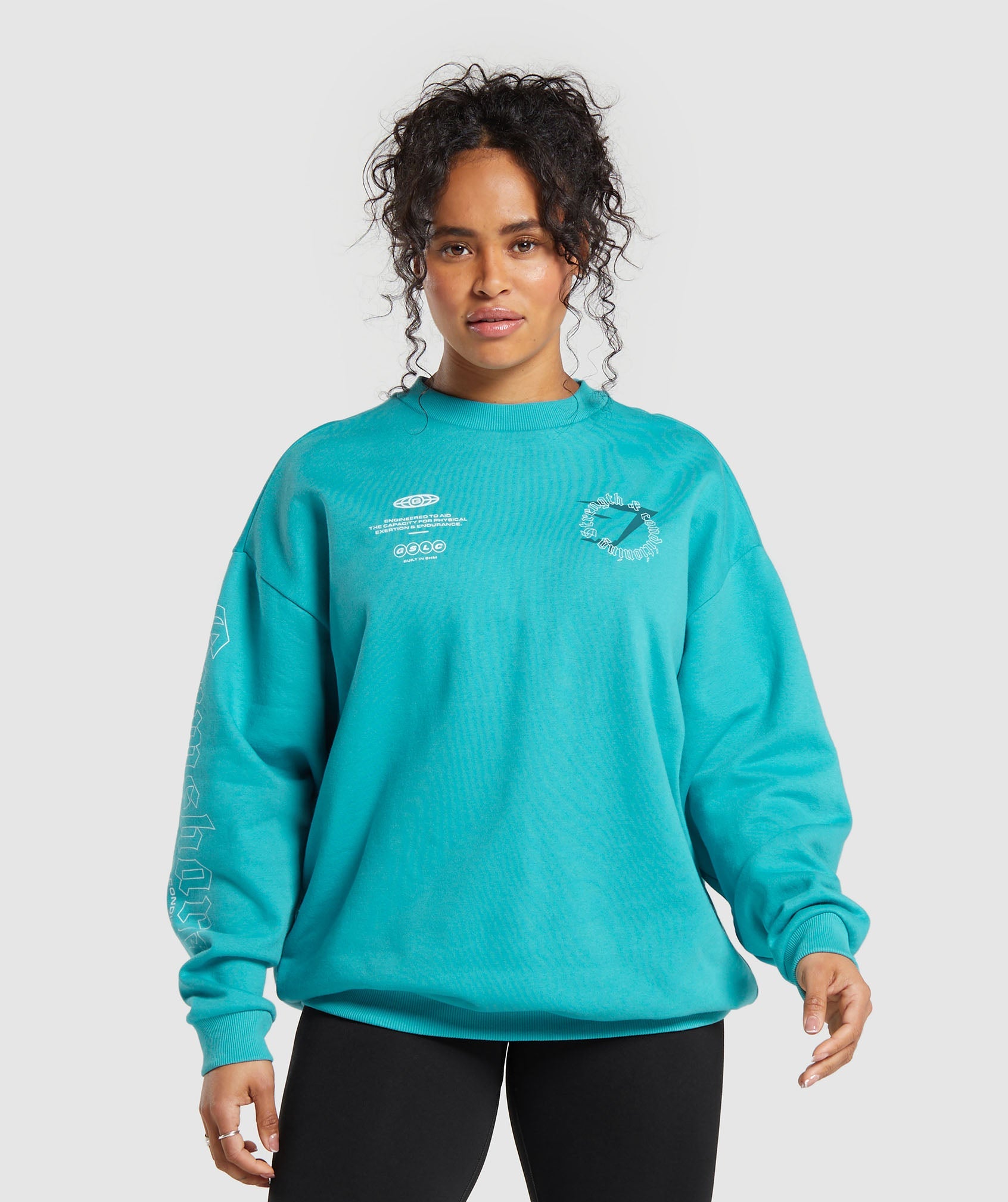 Strength & Conditioning Oversized Sweatshirt in Artificial Teal