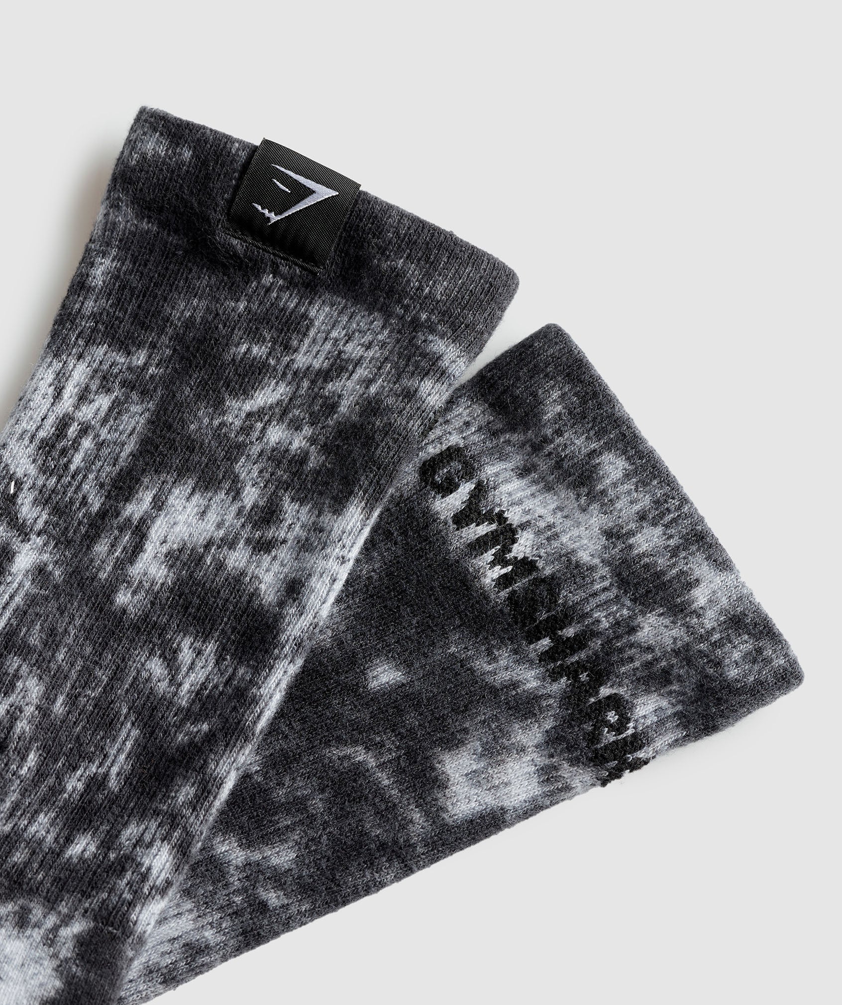 Summer Tie Dye Crew Socks in Black/White - view 2