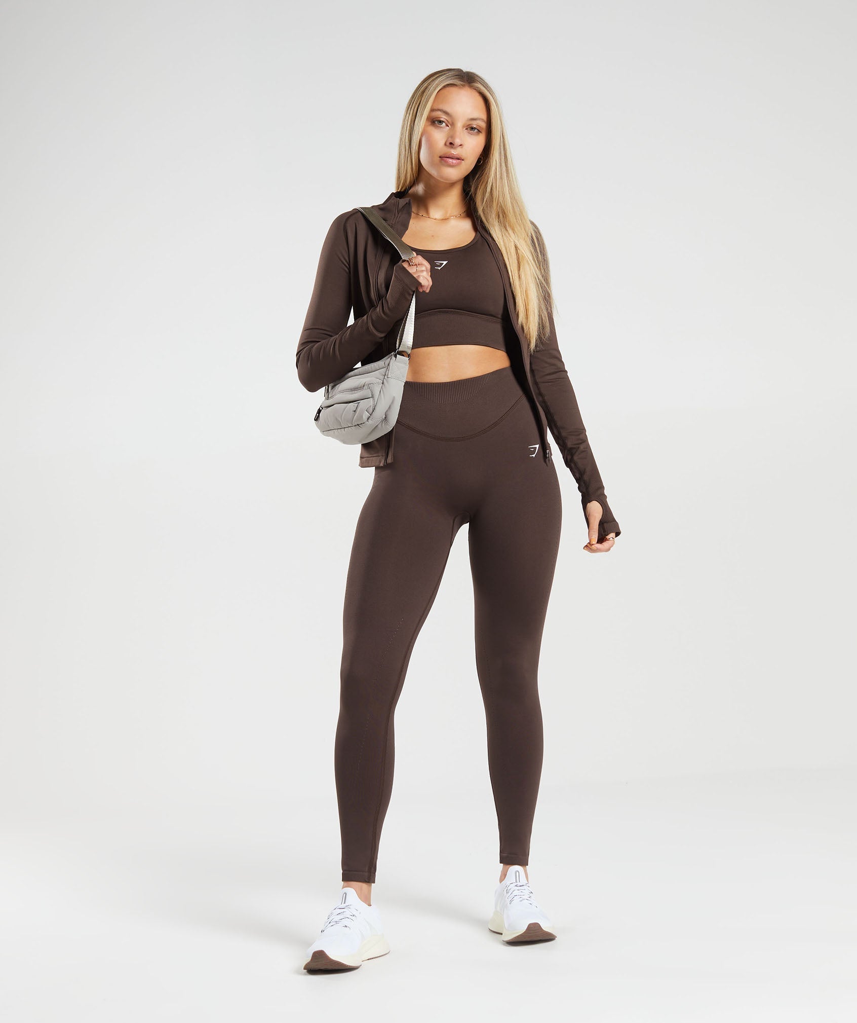 Sweat Seamless Leggings in Shadow Brown - view 4