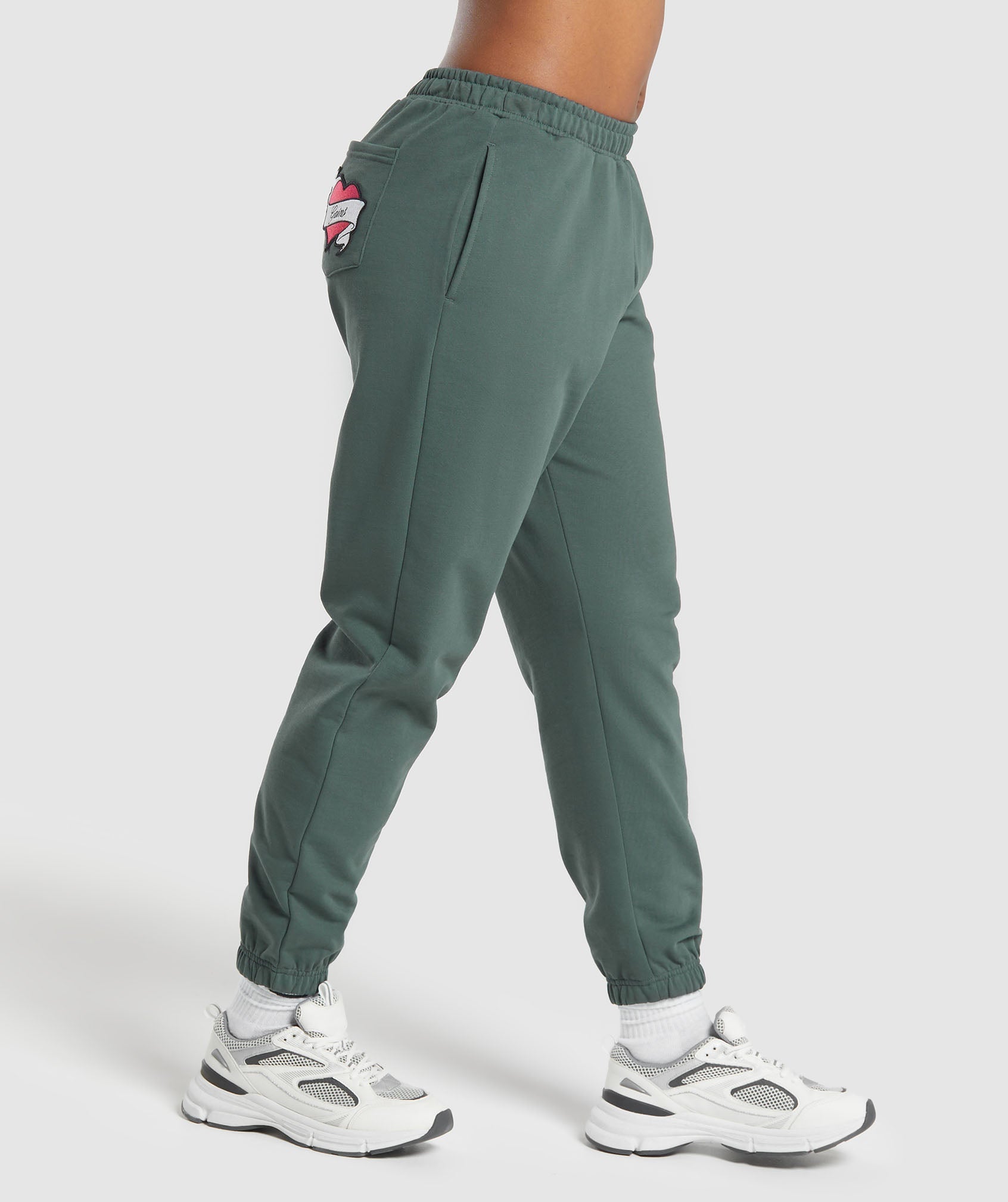 Tattoo Joggers in Slate Teal - view 3