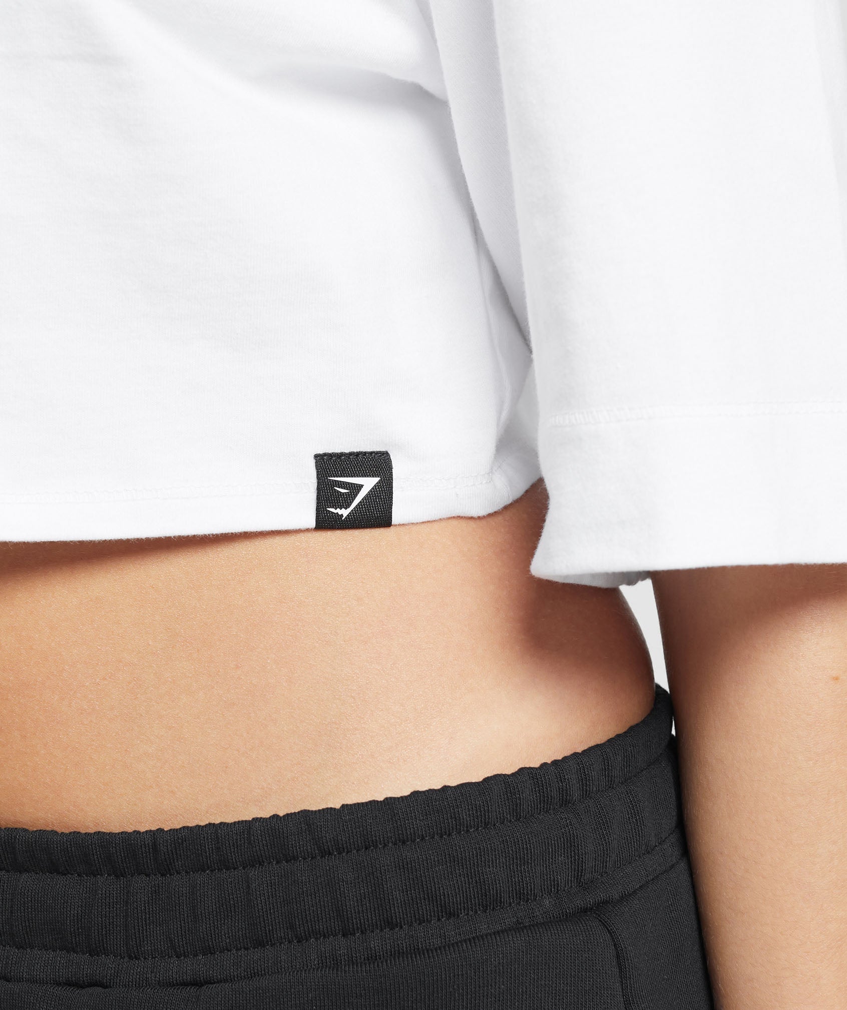 Tattoo Oversized Crop Top in White - view 6