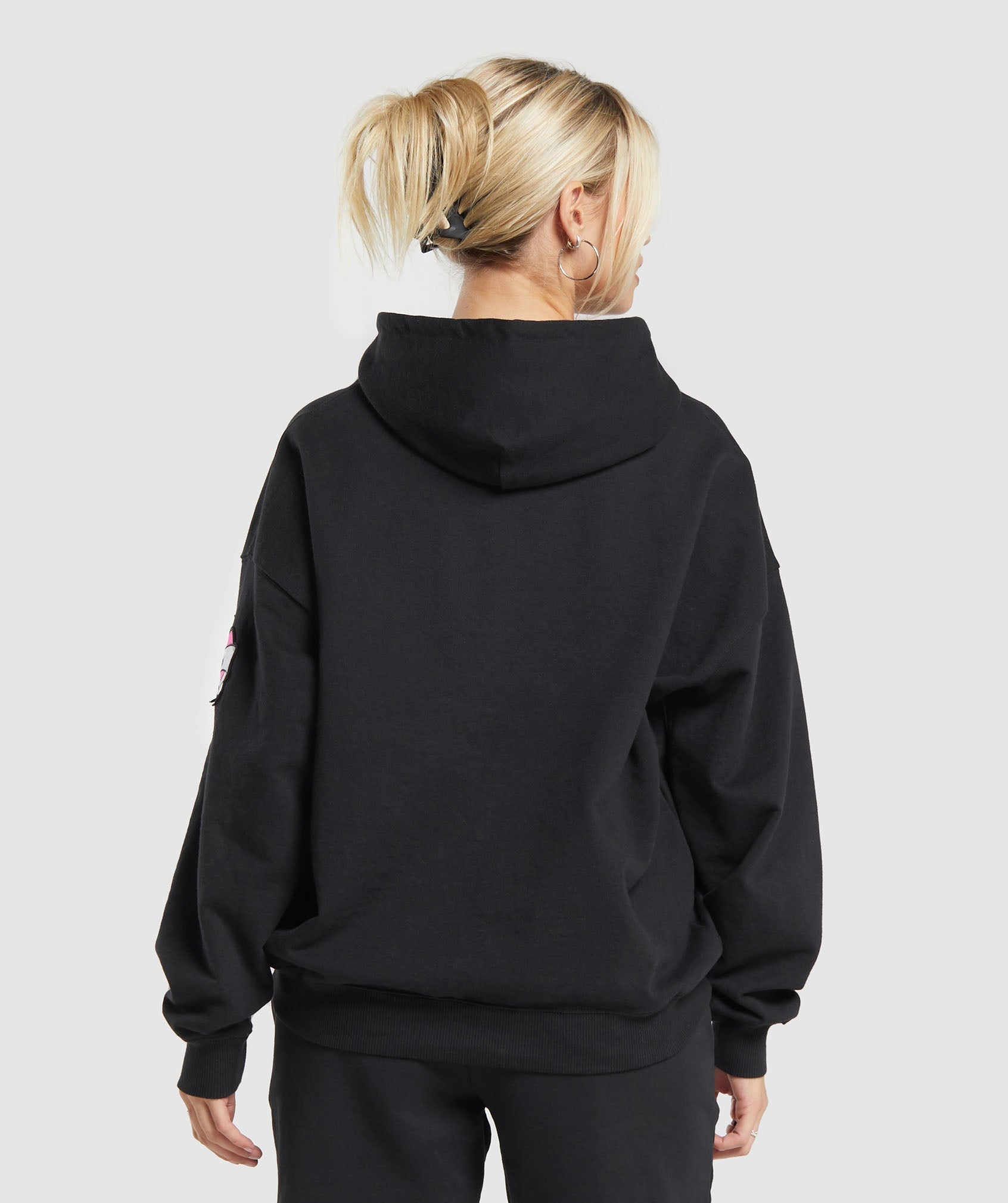 Tattoo Oversized Hoodie in Black - view 3