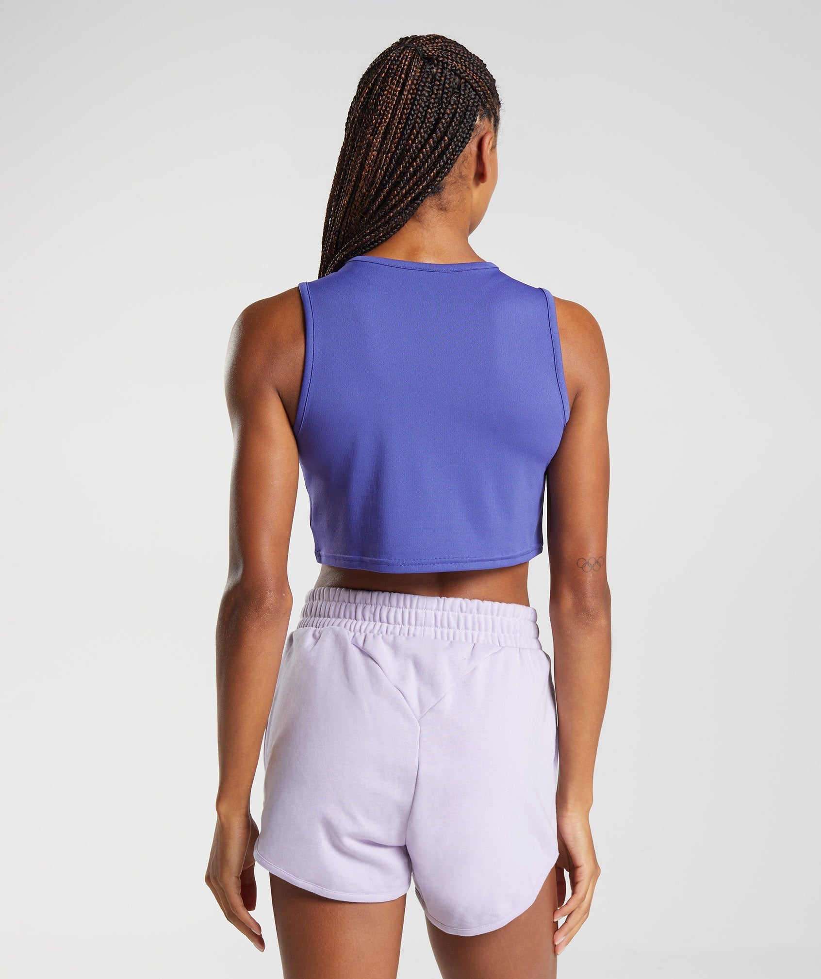 Training Crop Tank in Liberty Purple