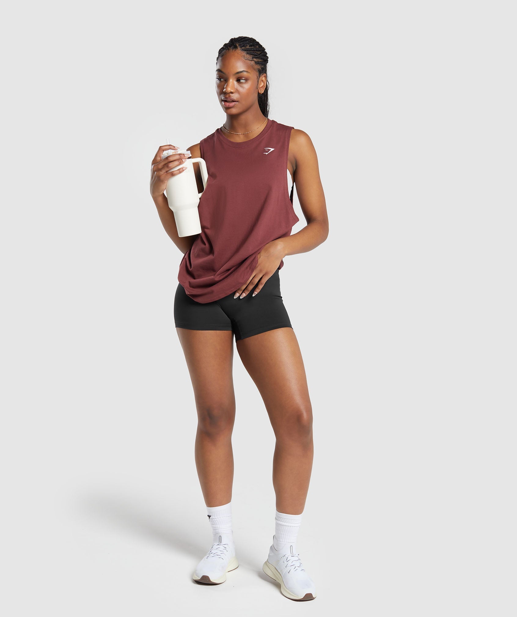 Training Drop Arm Tank in Burgundy Brown - view 4