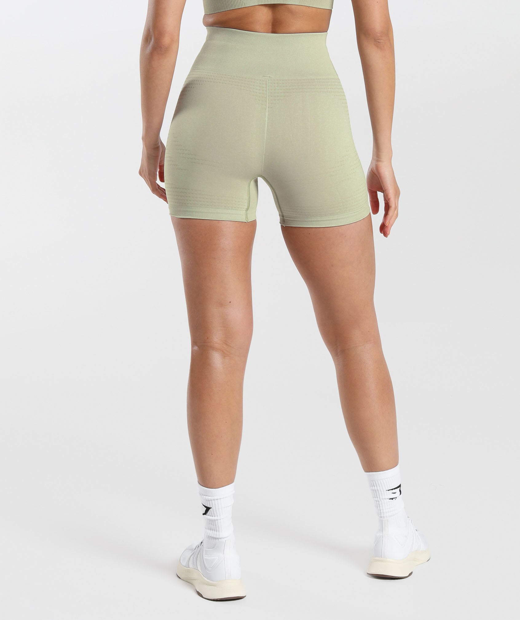 Vital Seamless 2.0 Shorts in Light Sage Green Marl - view 2