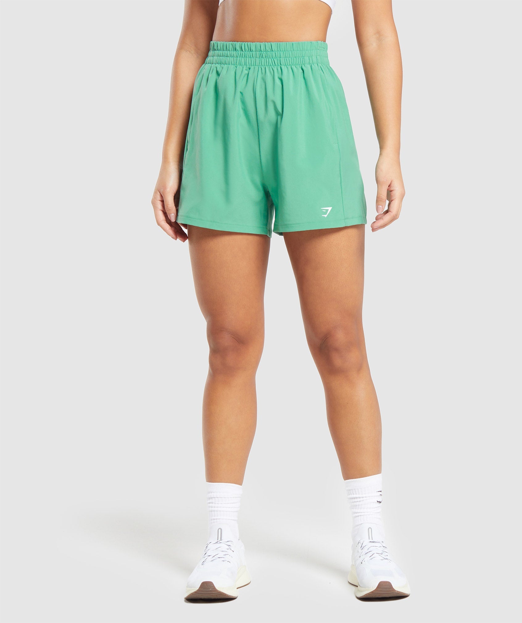 Woven Pocket Shorts in Lagoon Green - view 1