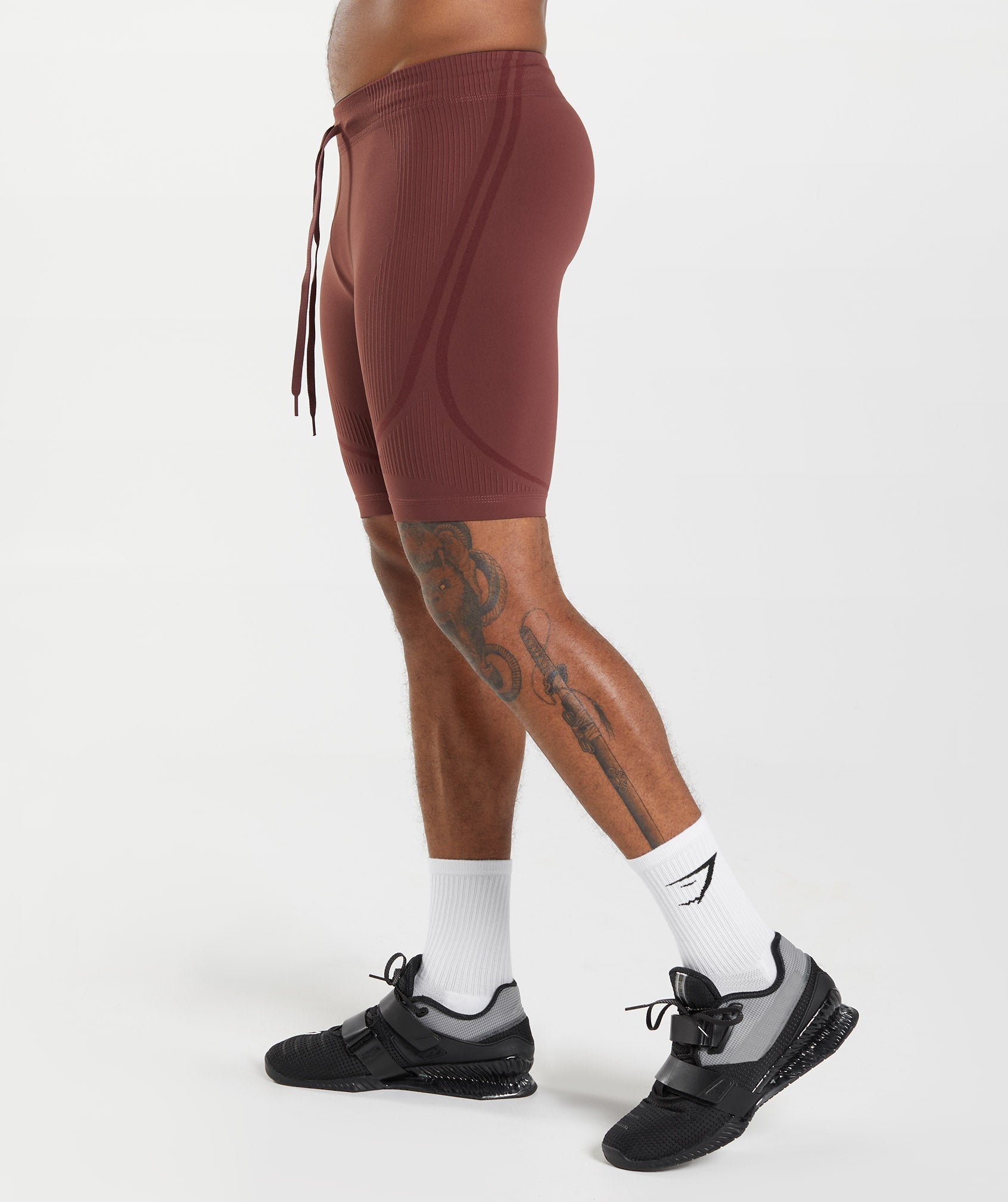 315 Seamless 1/2 Shorts in Cherry Brown/Athletic Maroon