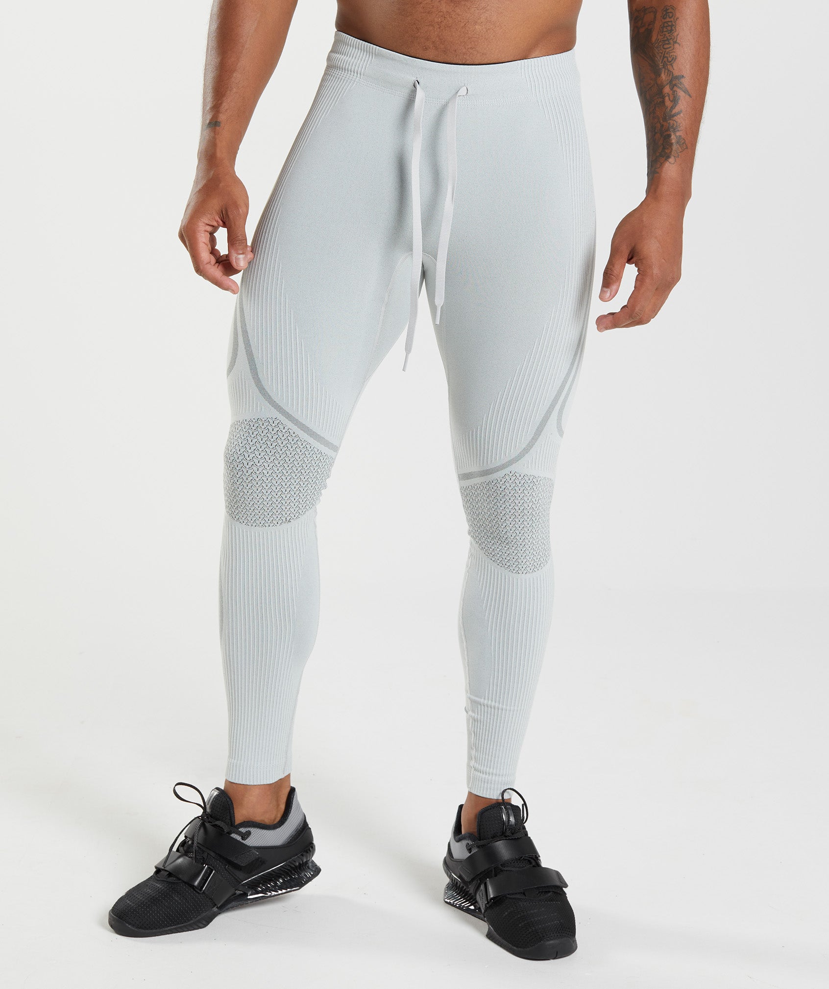 315 Seamless Tights in Light Grey/Charcoal Grey