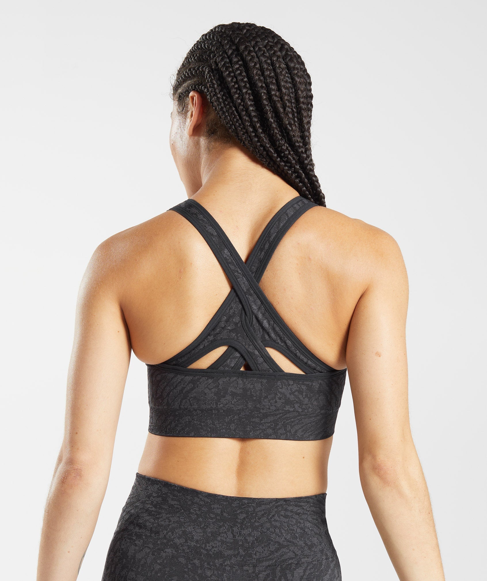 Adapt Animal Seamless Sports Bra in  Wild | Black - view 3