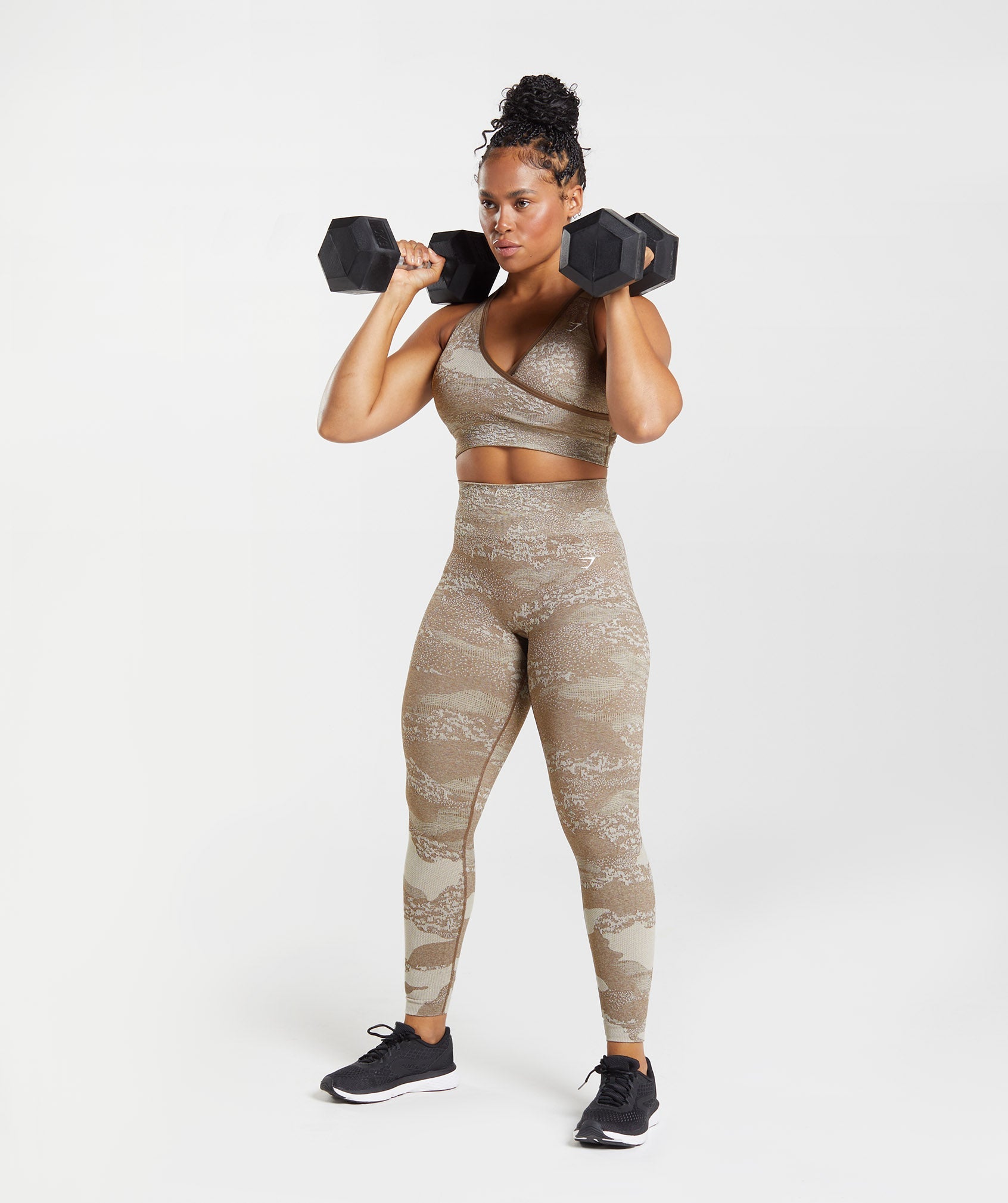 Adapt Camo Seamless Leggings in Pebble Grey/Soul Brown