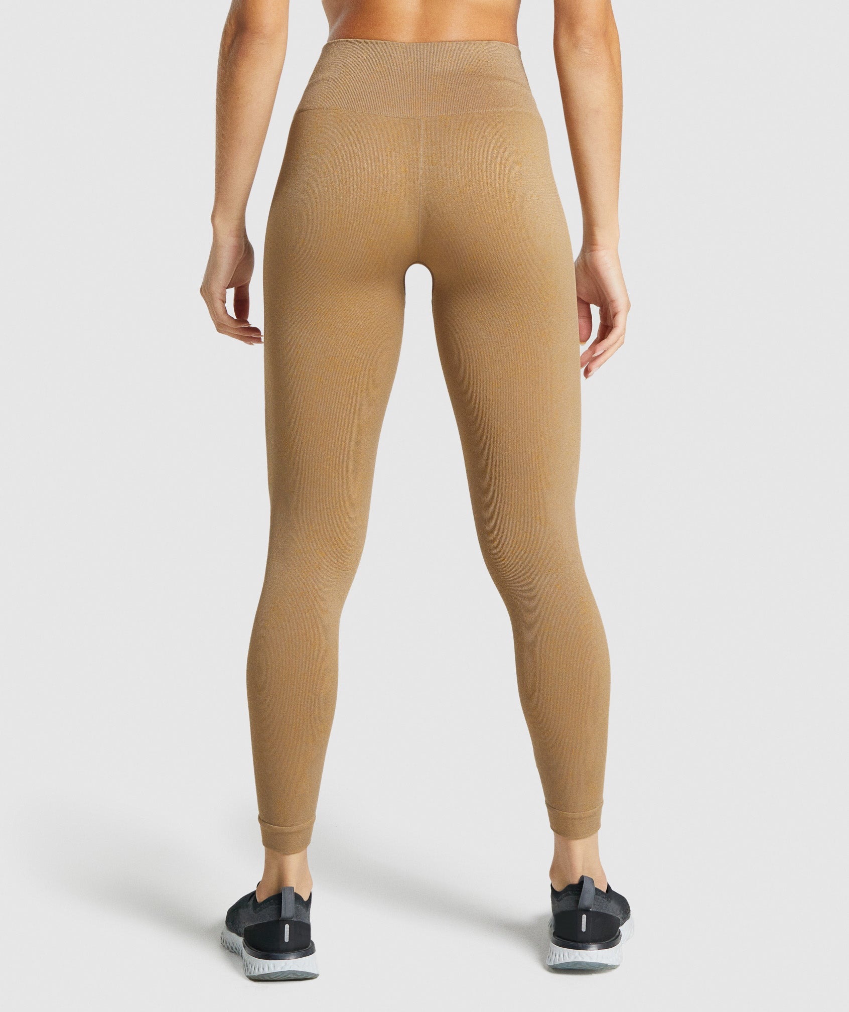 Kryptic Light Brown Mid Rise Leggings