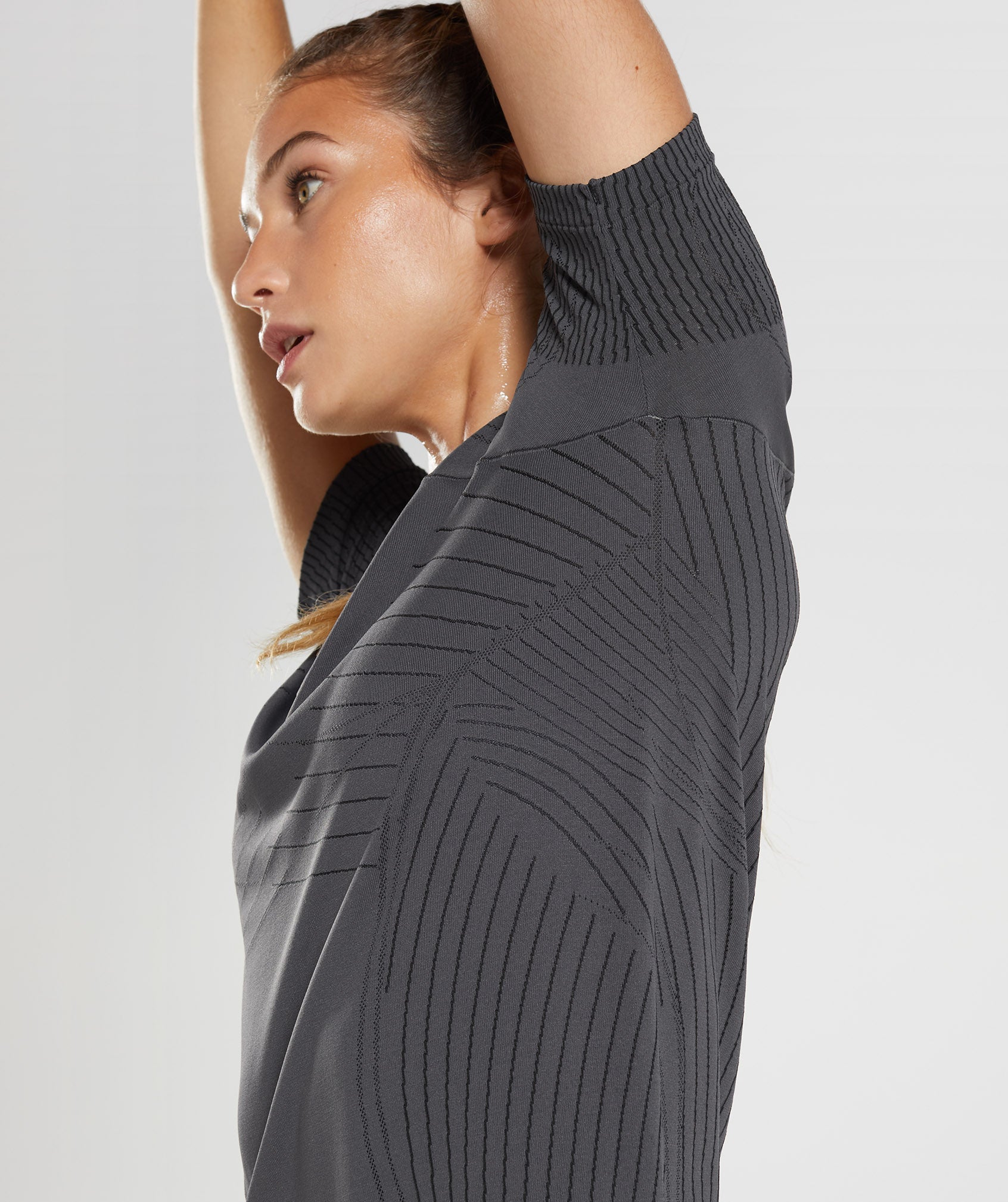 Gymshark Apex Seamless Long Sleeve T-Shirt - Onyx Grey/Black