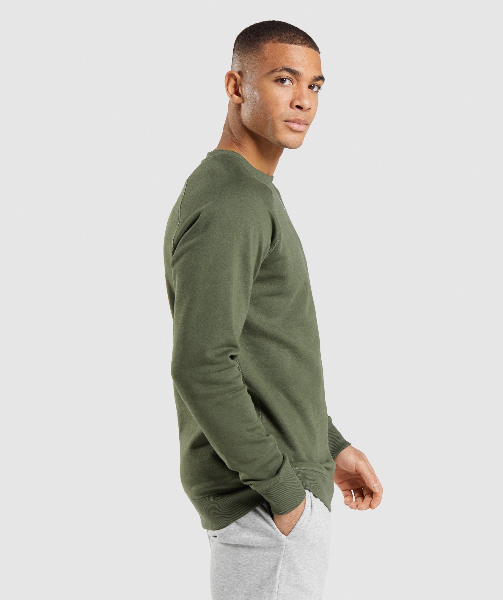 Crest Sweatshirt in Core Olive