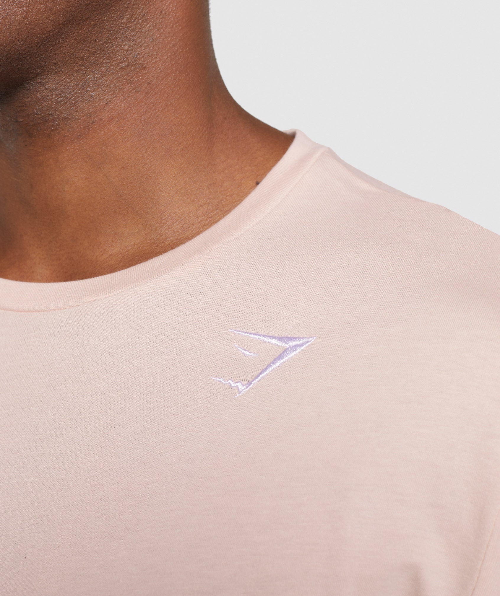 Crest Long Sleeve T-Shirt in Misty Pink