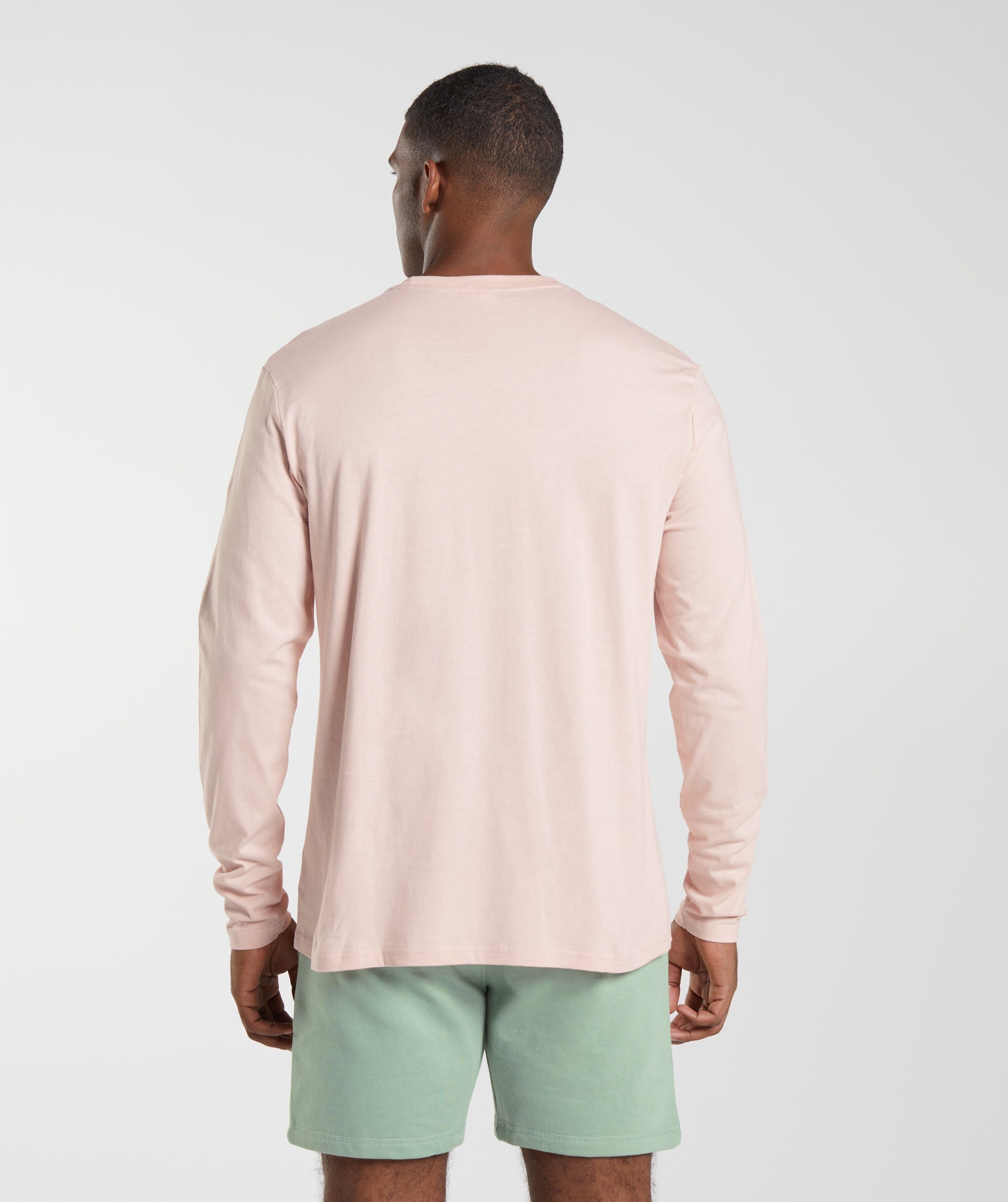 Crest Long Sleeve T-Shirt in Misty Pink