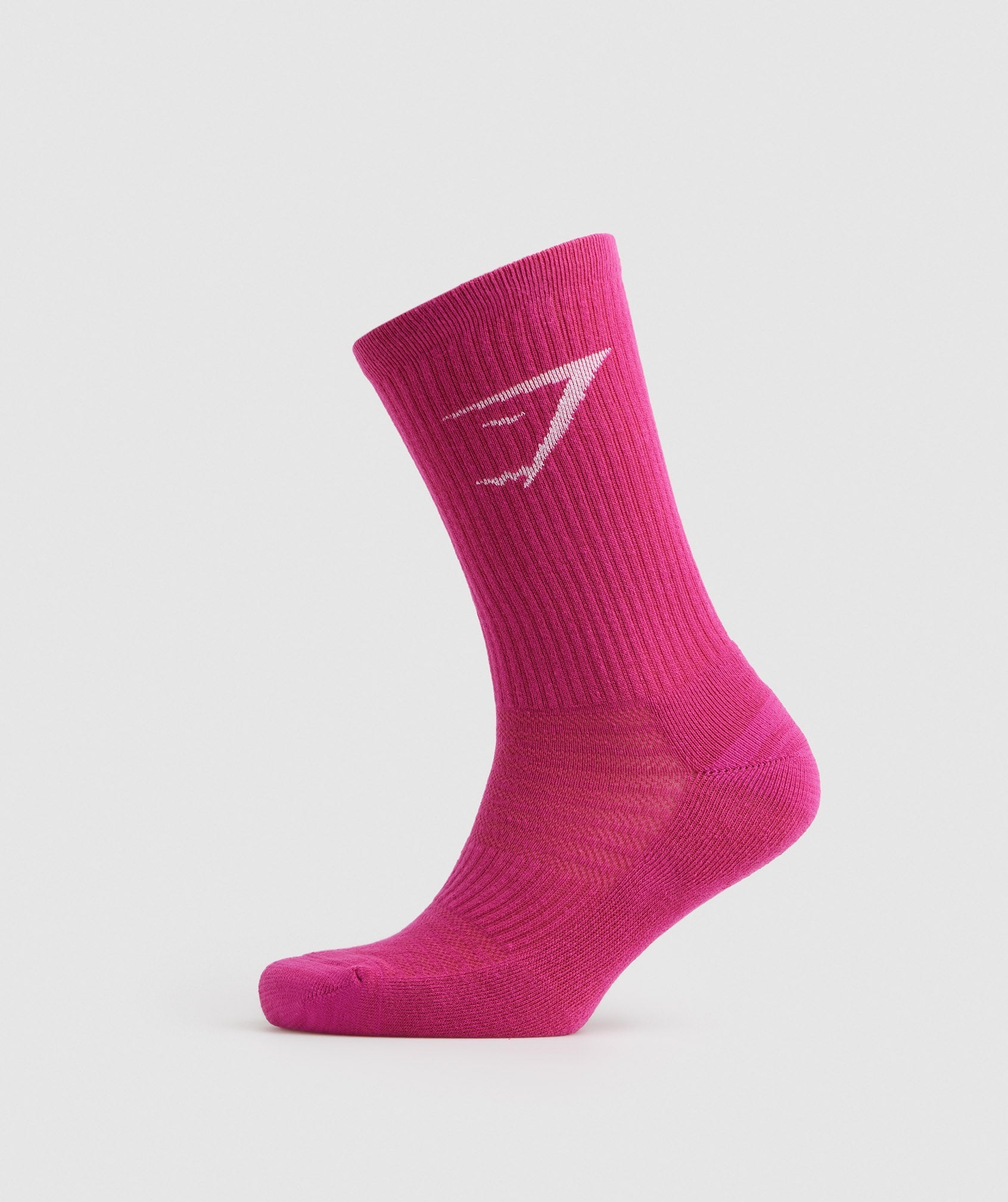 Crew Socks 3pk in Magenta Pink/White/Sweet Pink - view 5