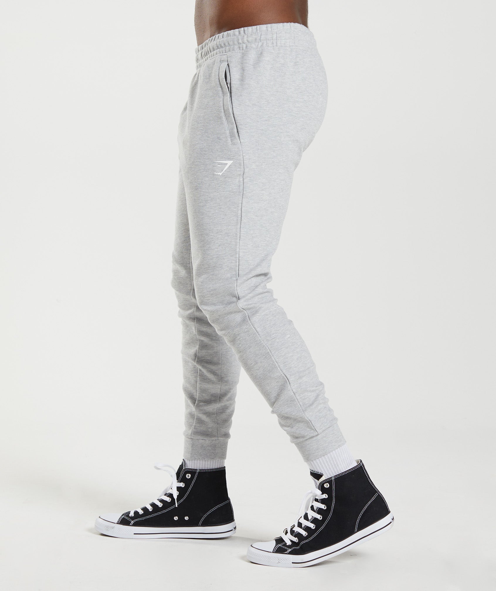 React Joggers in Light Grey Core Marl - view 3