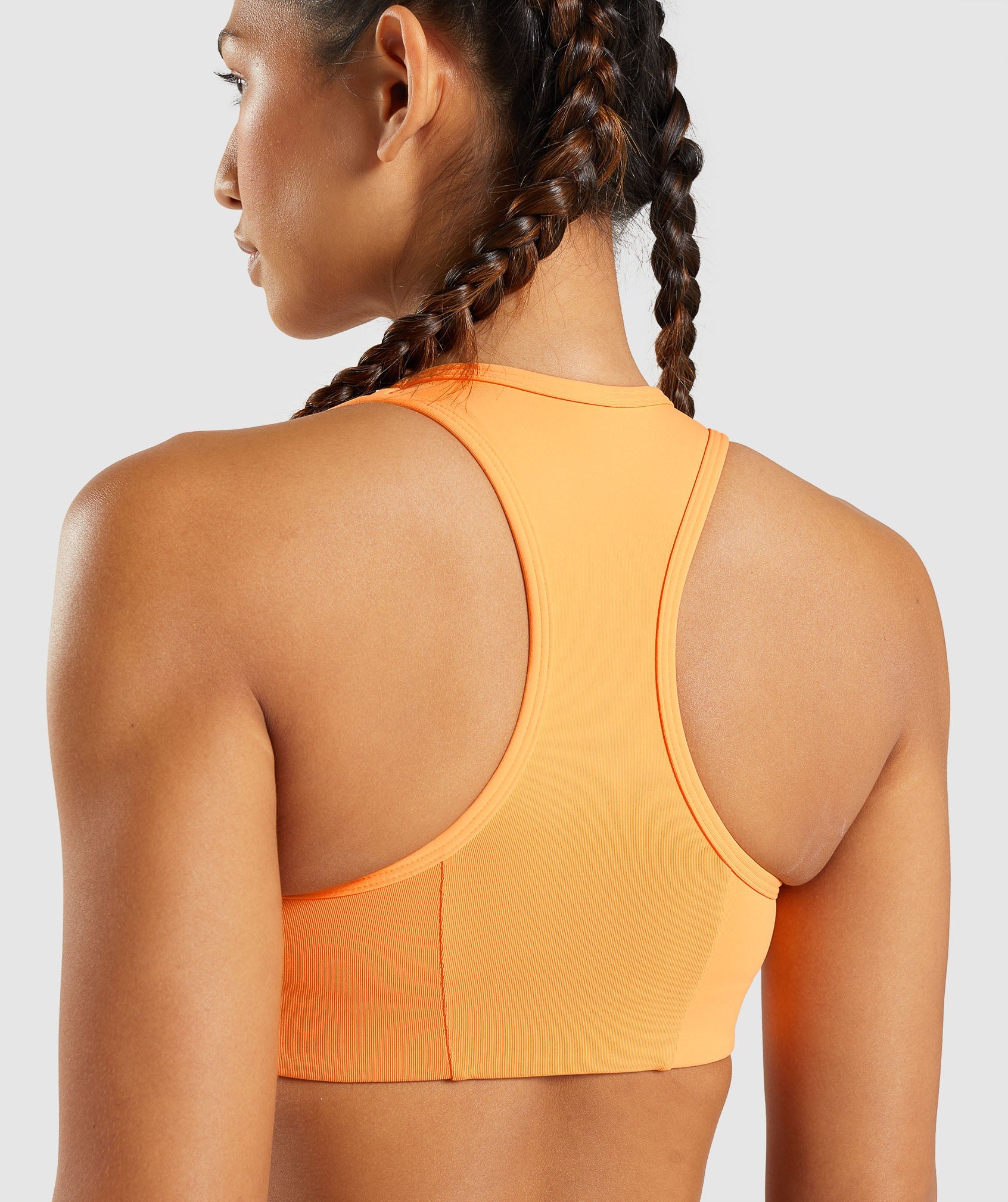 Essential Racer Back Sports Bra in Apricot Orange - view 5