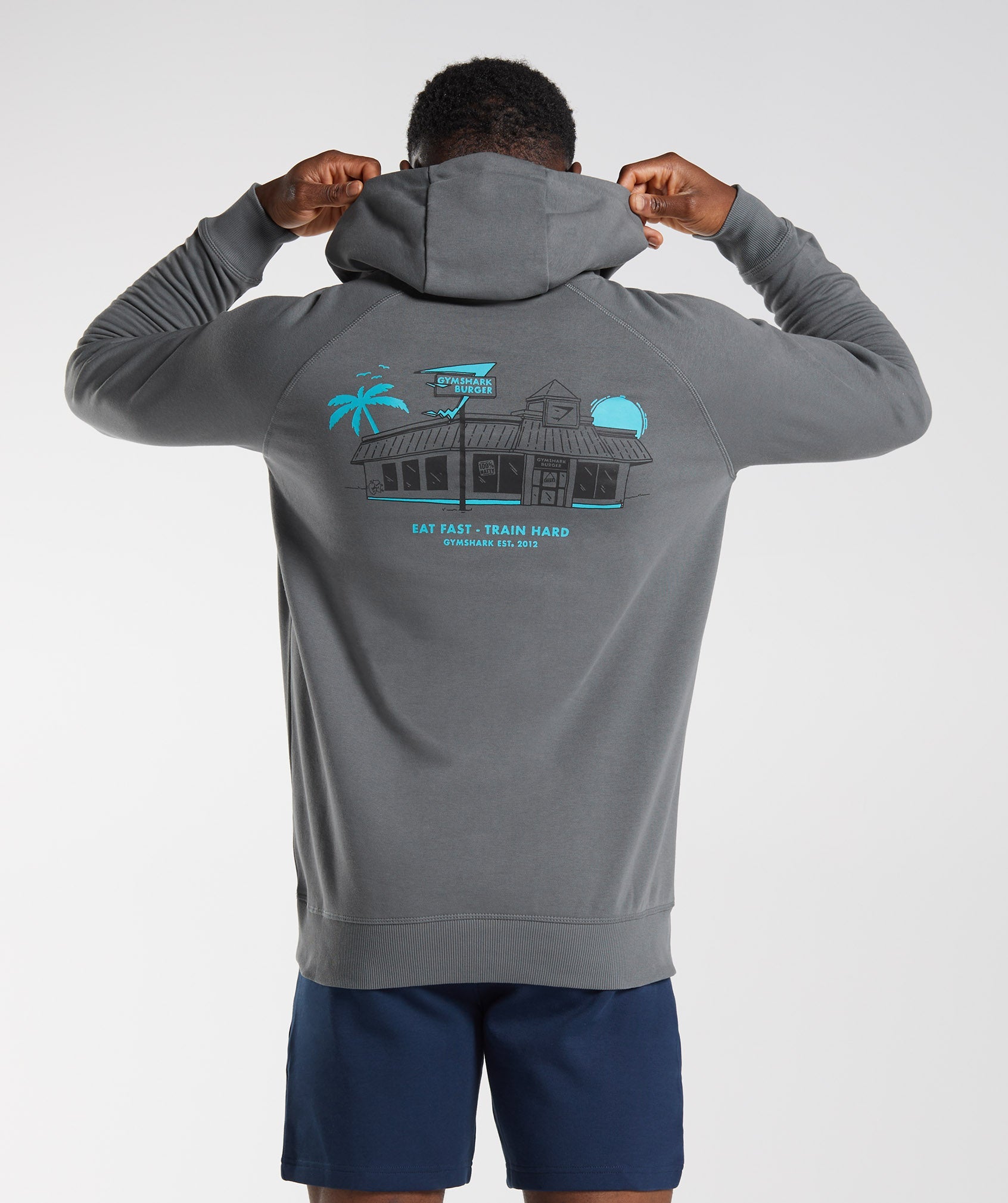 Diner Hoodie in Charcoal