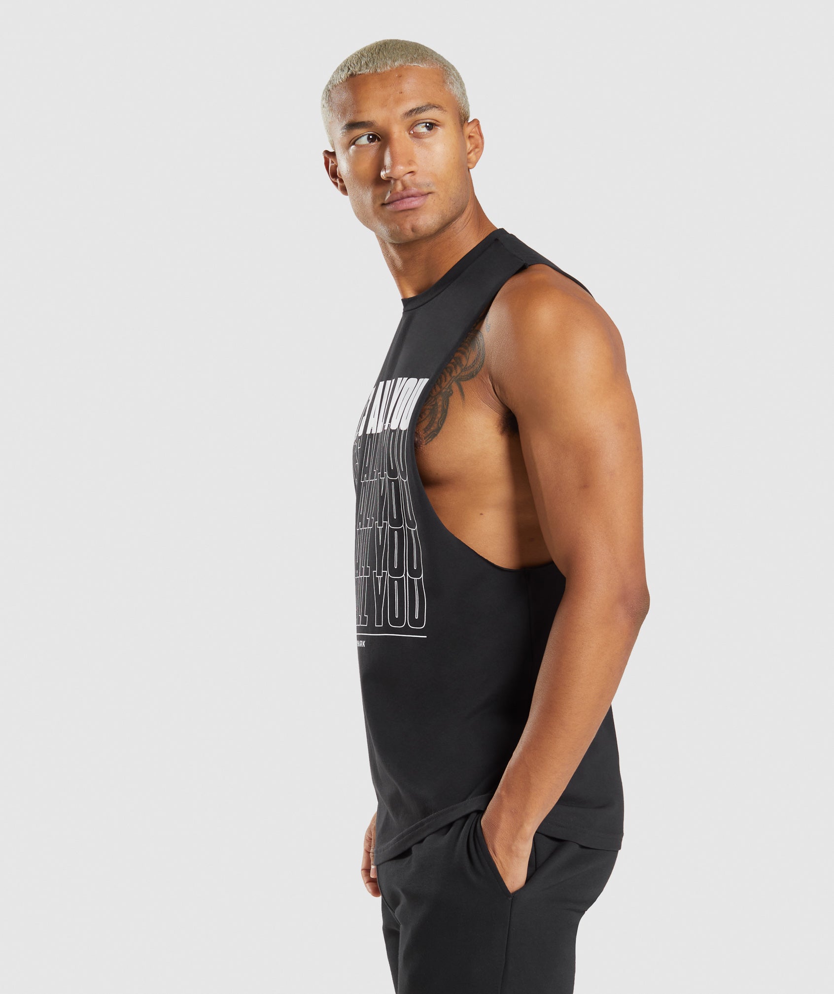 Its All You Drop Arm Tank in Black - view 3