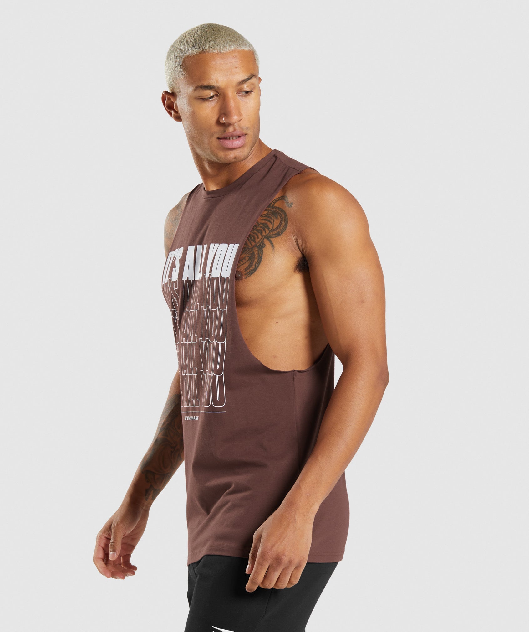 Its All You Drop Arm Tank in Cherry Brown - view 3
