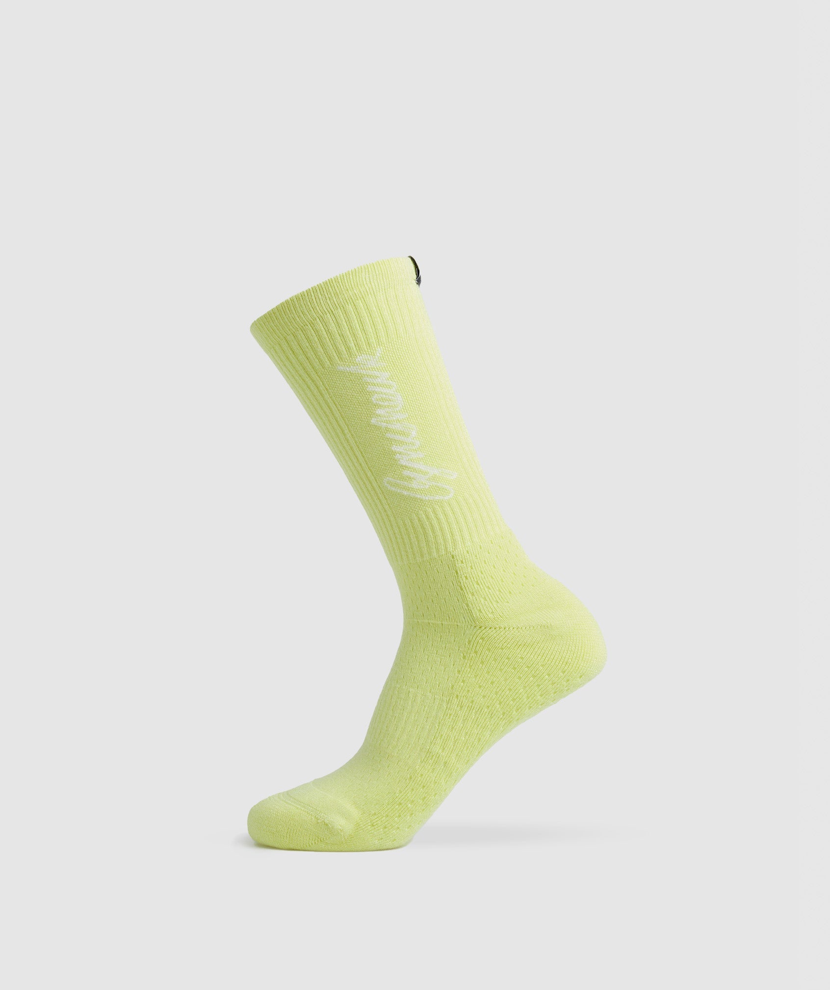 Handwriting Sock in Firefly Green/White