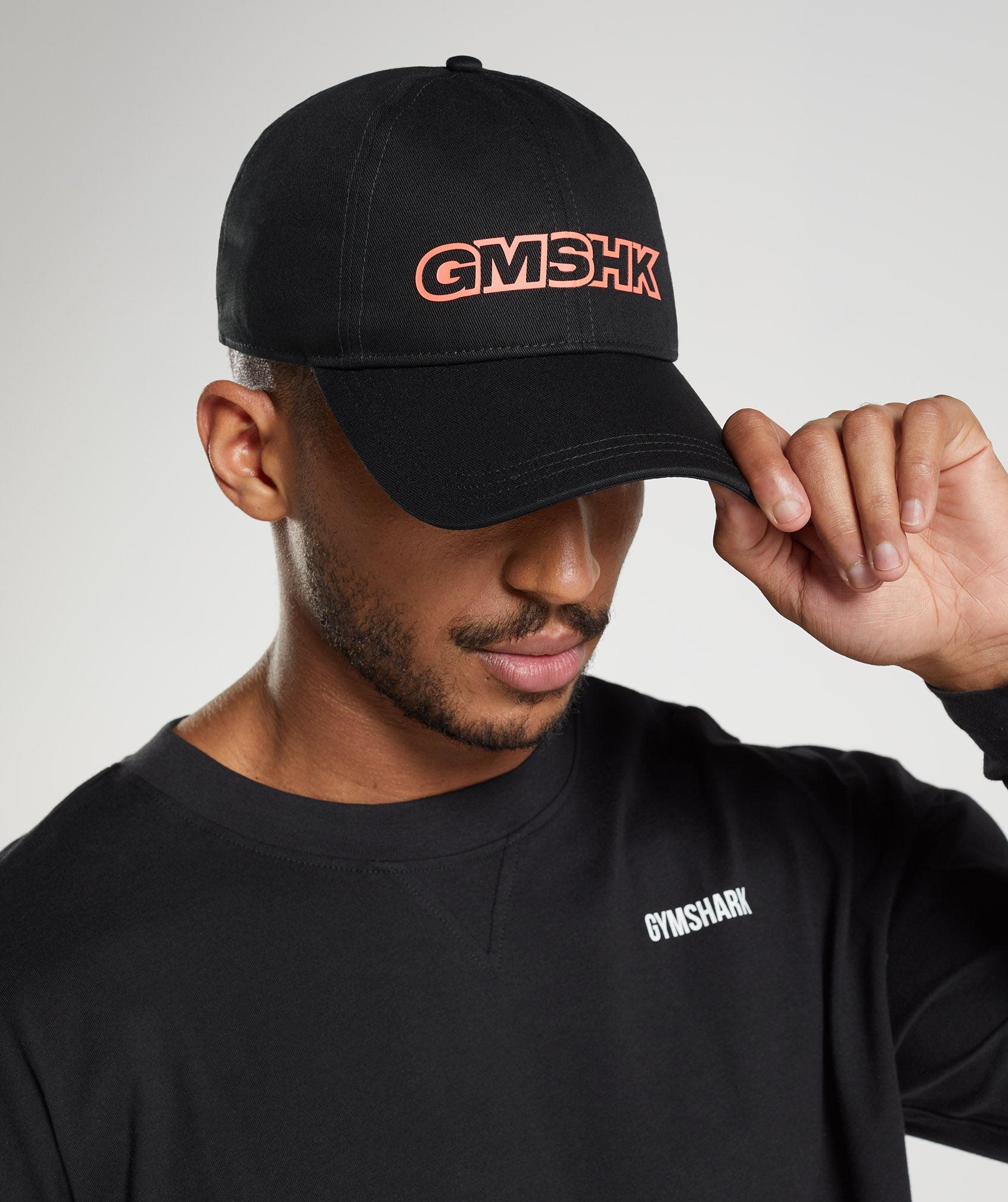 Overlap Baseball Cap in Black/Solstice Orange