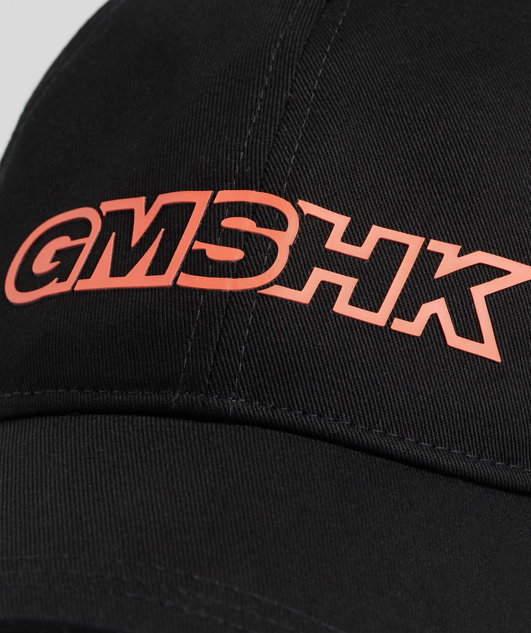 Overlap Baseball Cap in Black/Solstice Orange